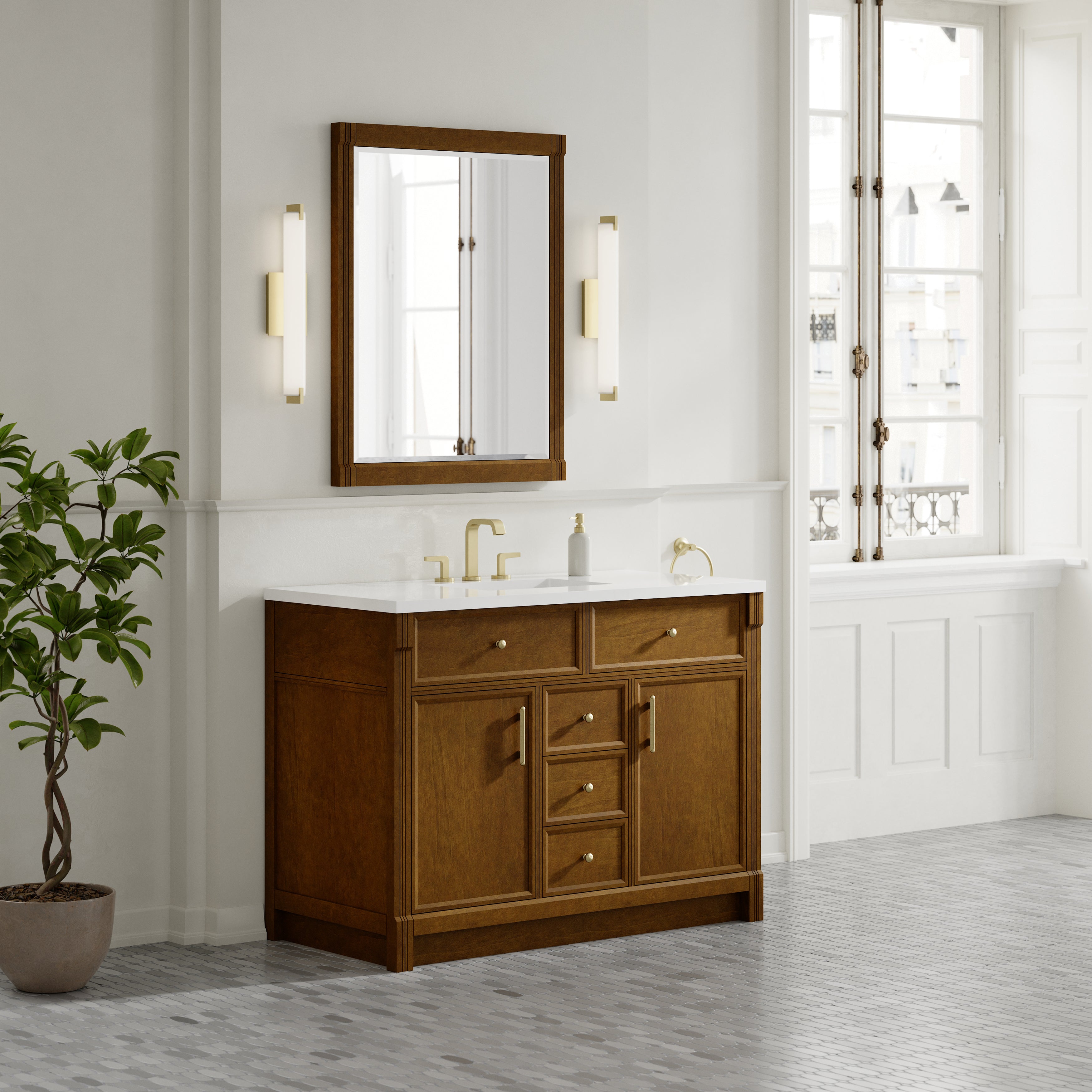 Bellshire 48" Single Vanity - 3cm Stone Top