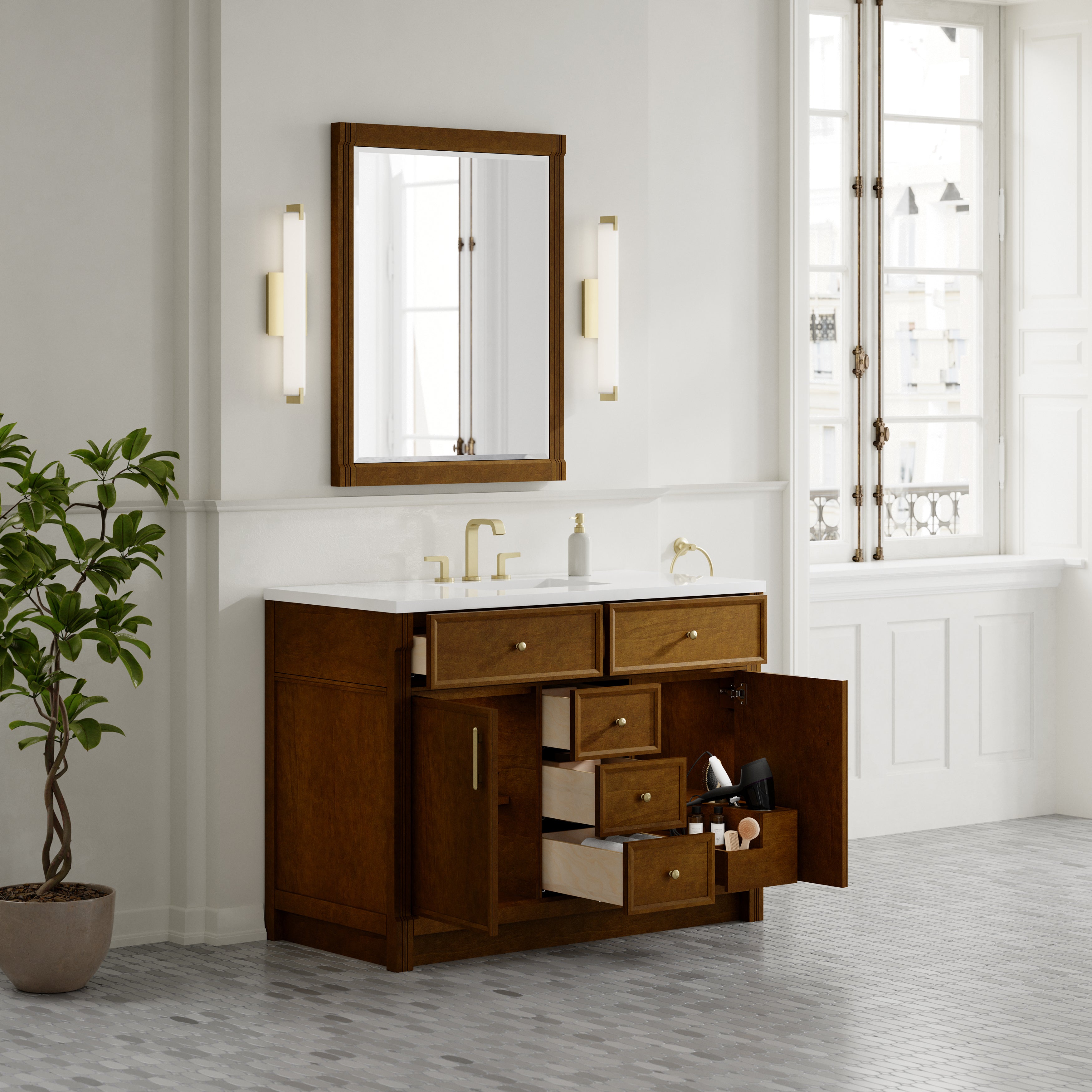 Bellshire 48" Single Vanity - 3cm Stone Top