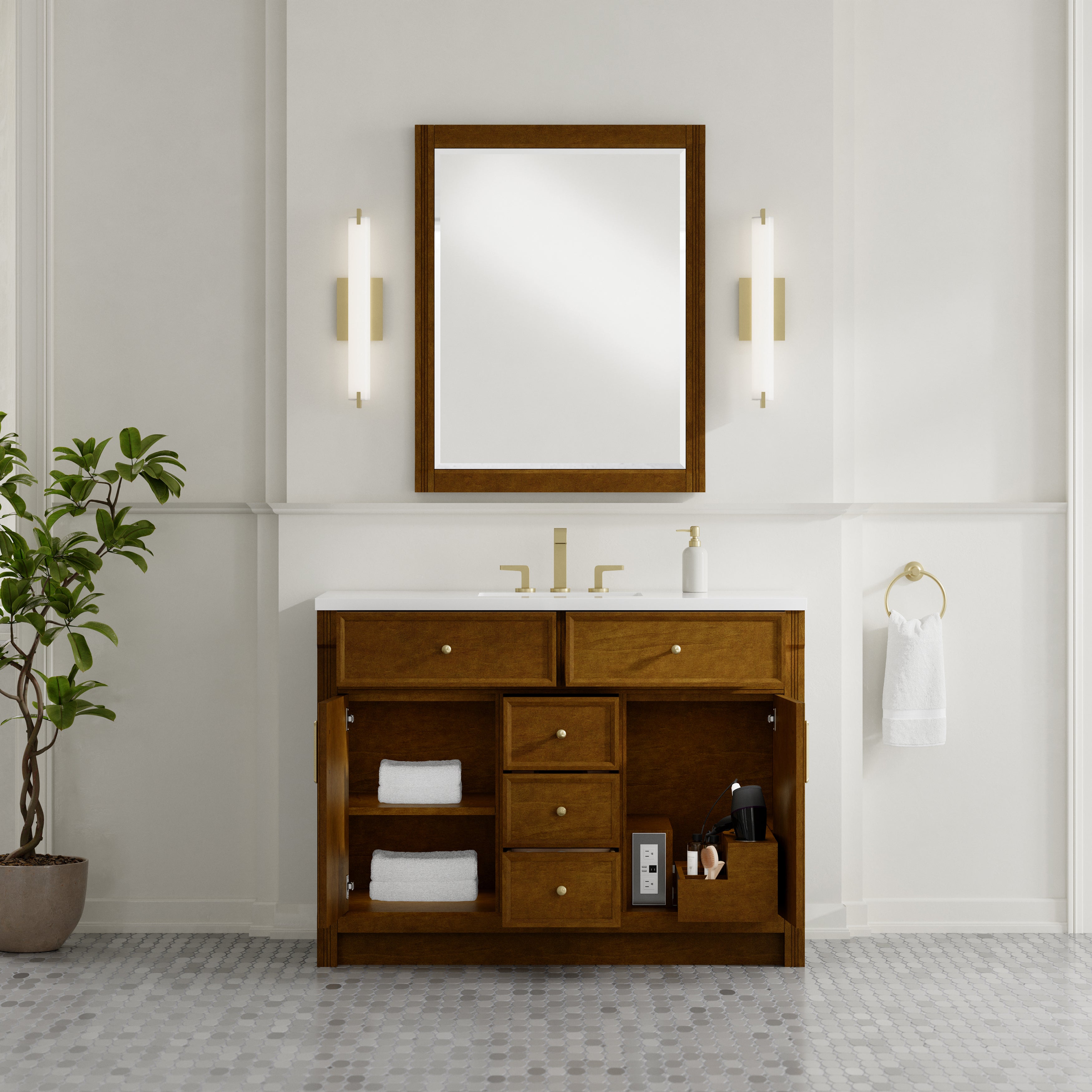 Bellshire 48" Single Vanity - 3cm Stone Top