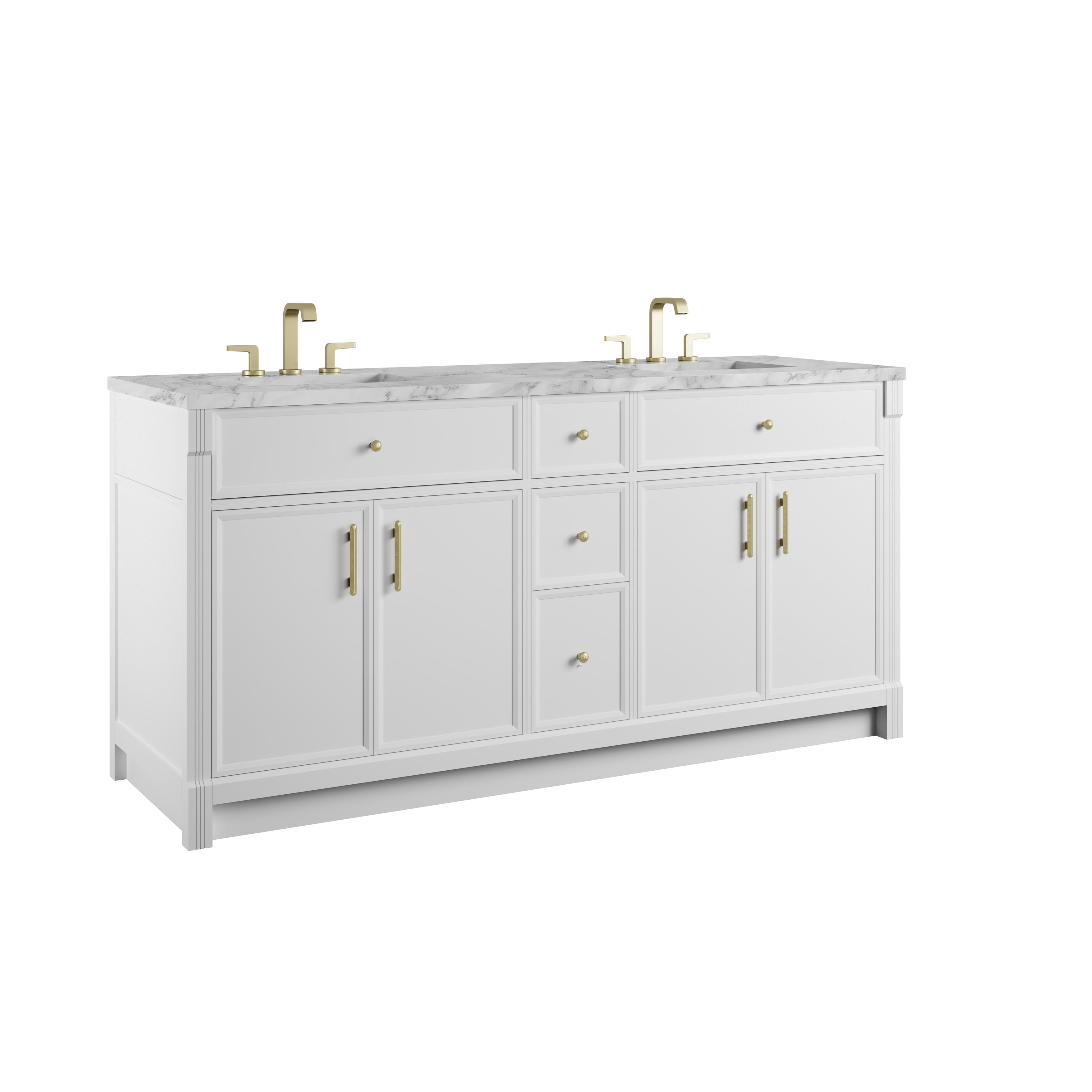 Bellshire 72" Double Vanity - 3cm Stone Top