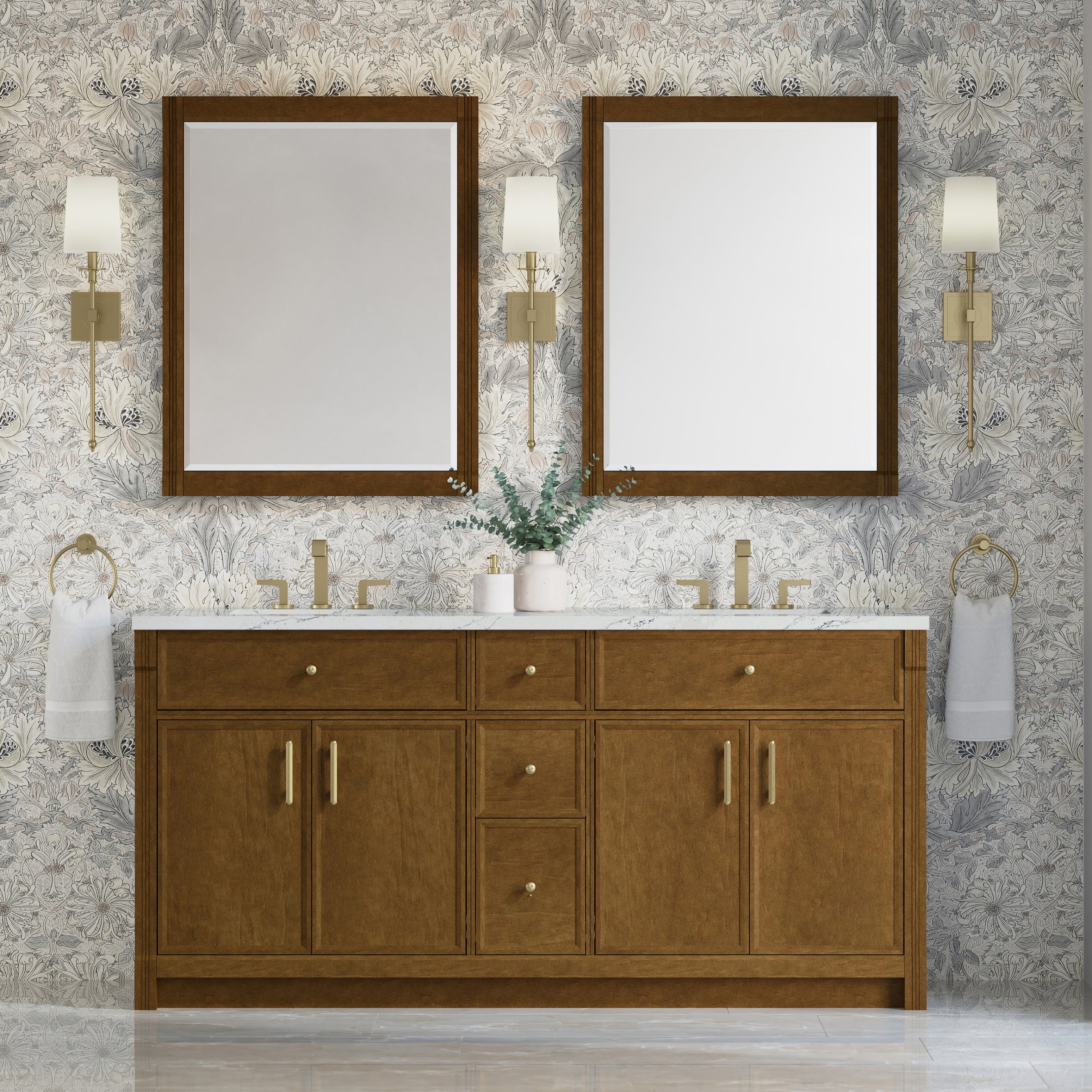 Bellshire 72" Double Vanity - 3cm Stone Top