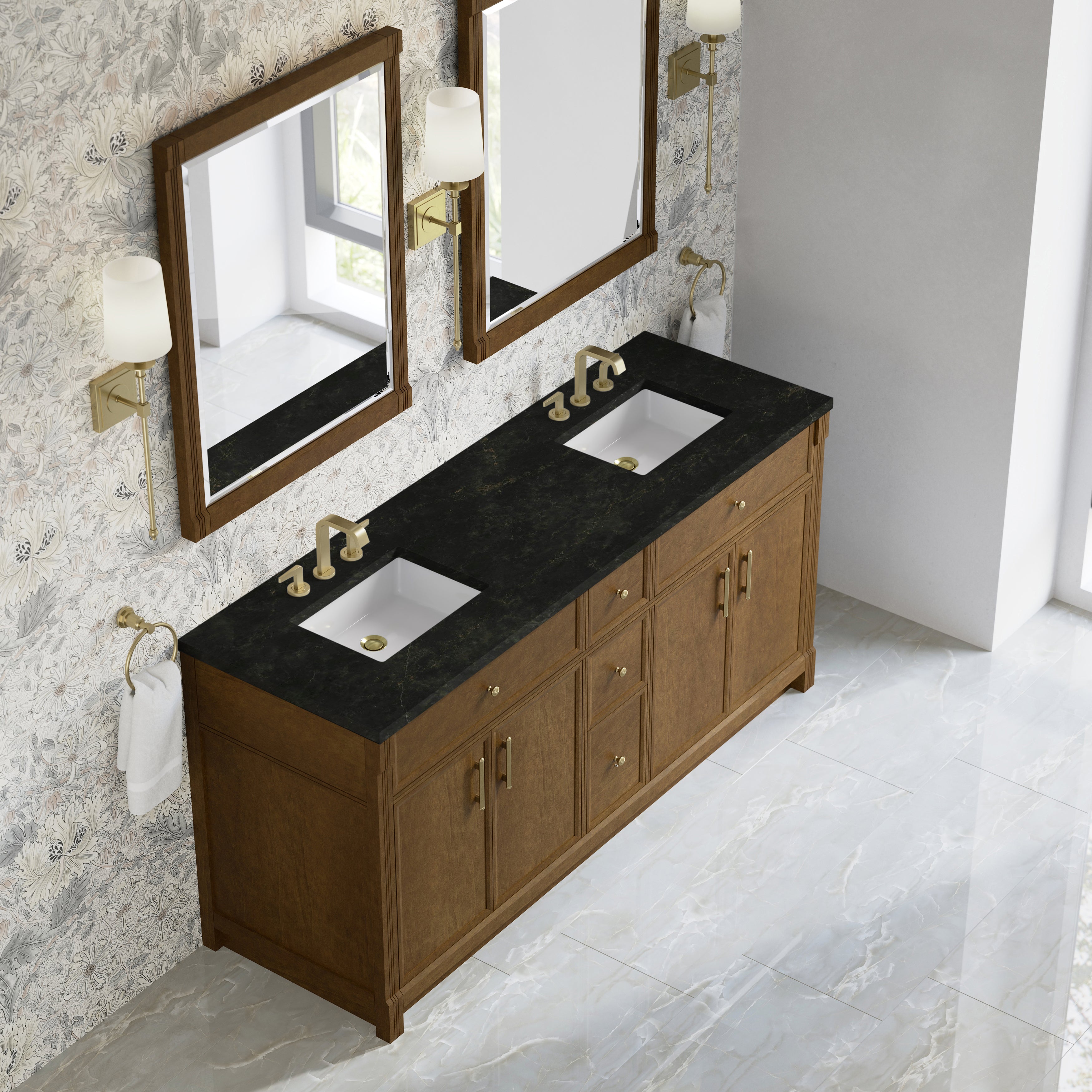 Bellshire 72" Double Vanity - 3cm Stone Top