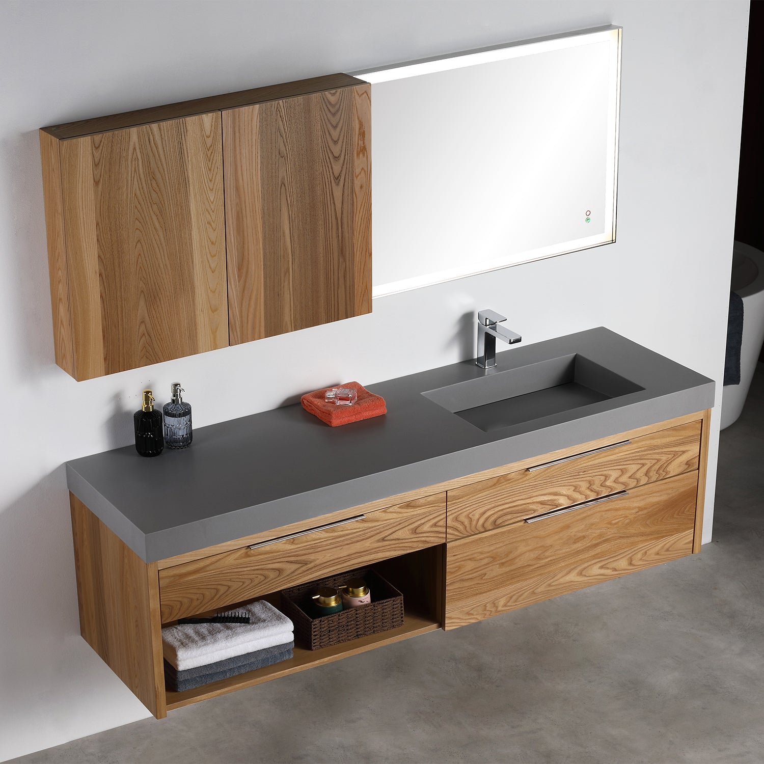 Collins 72" Vanity - Integrated Infinity Top