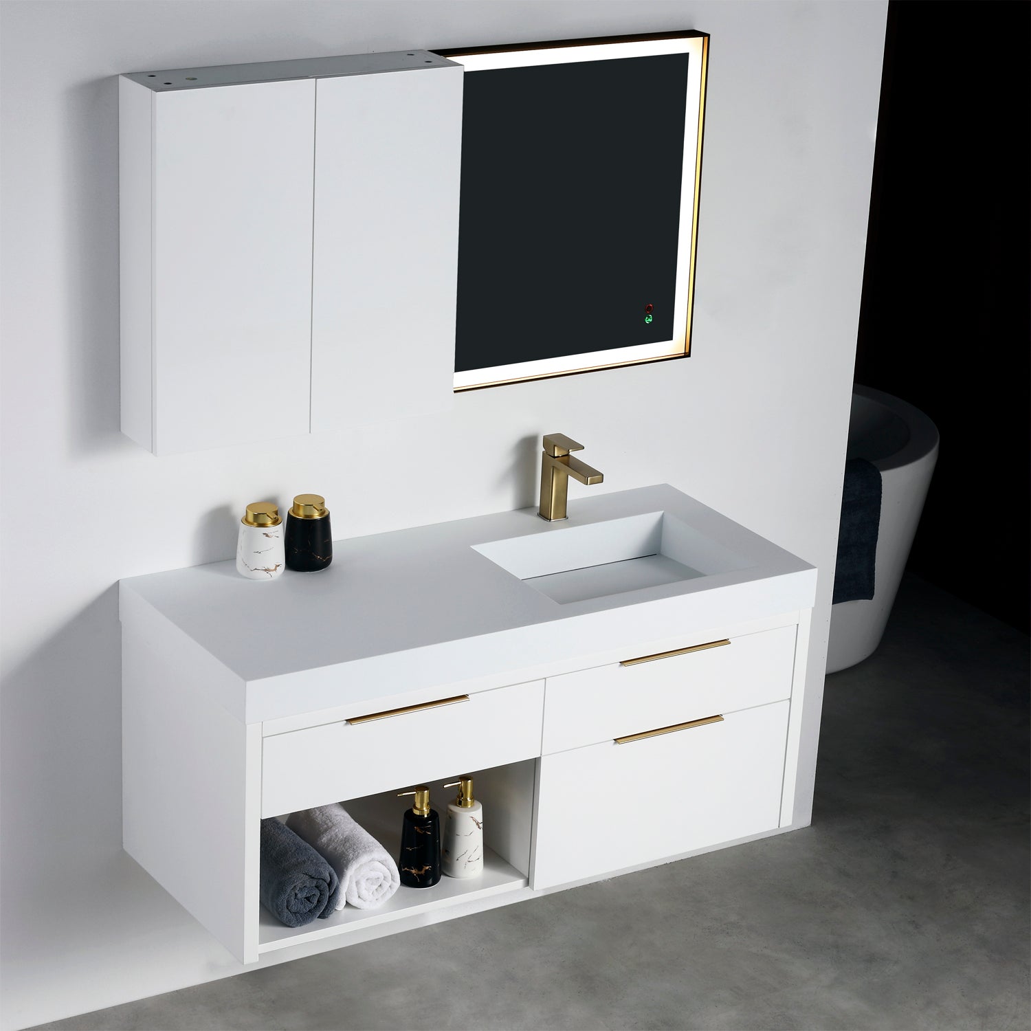 Collins 48" Vanity - Integrated Infinity Top