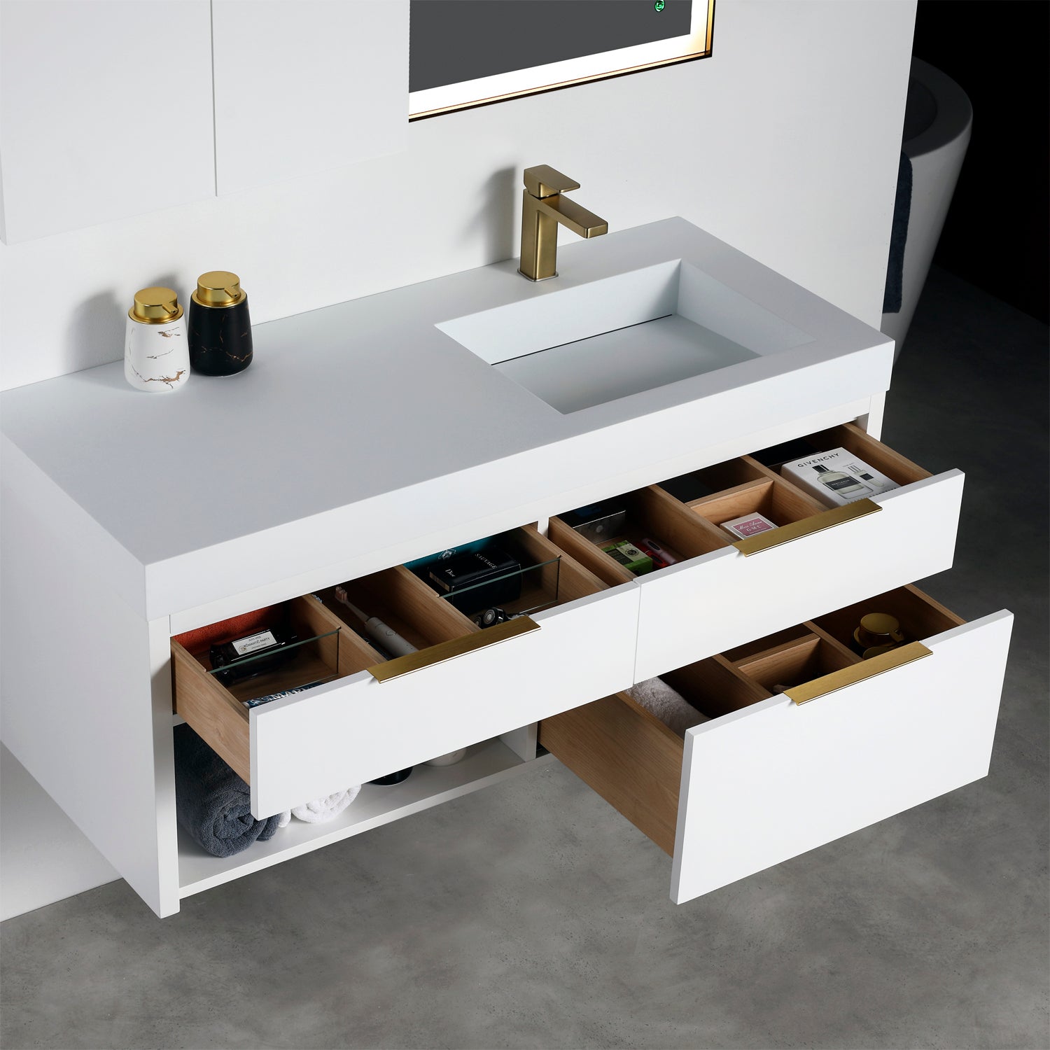 Collins 48" Vanity - Integrated Infinity Top