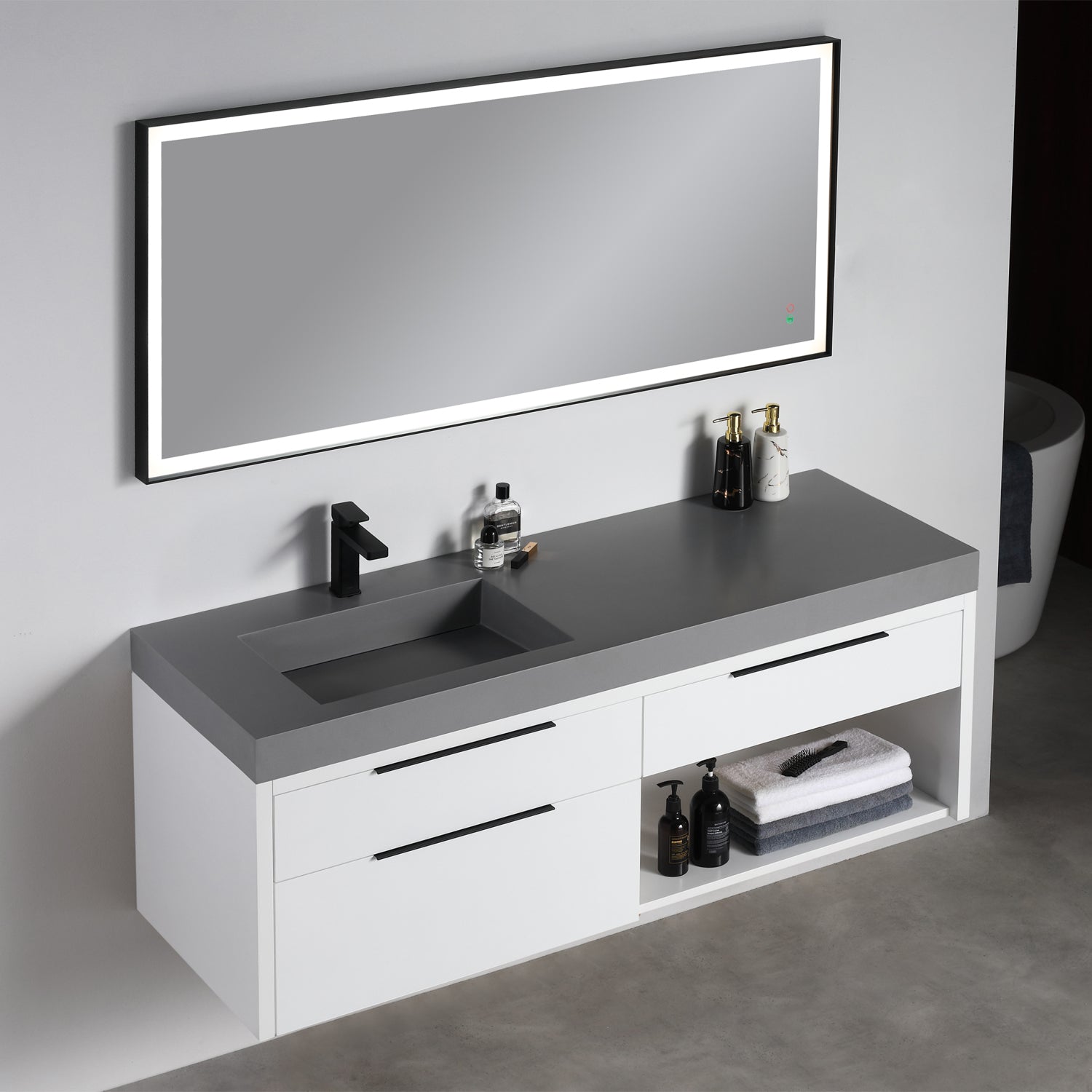 Vanity Collins 60 - Integrated Solid Surface - Infinity