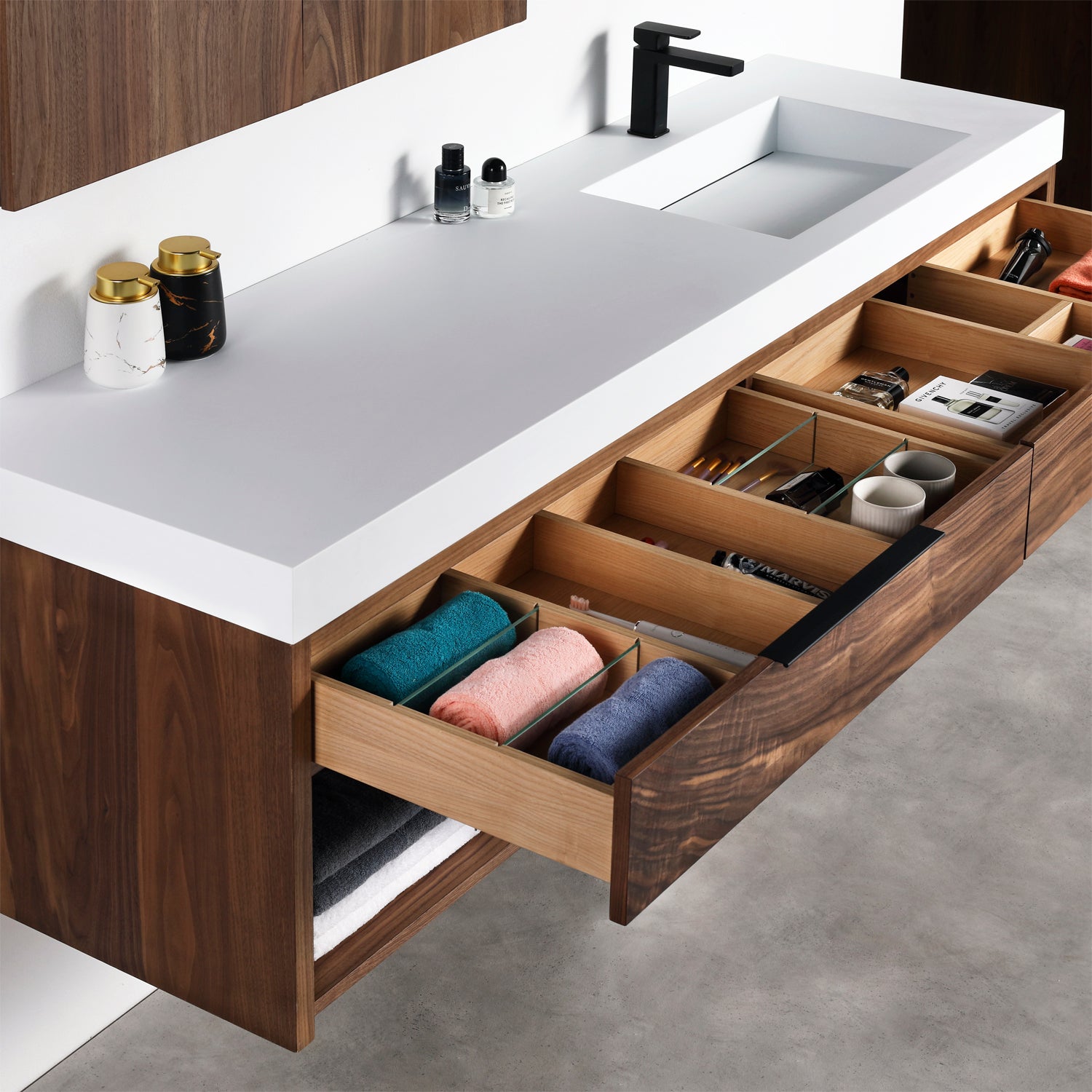 Collins 72" Vanity - Integrated Infinity Top