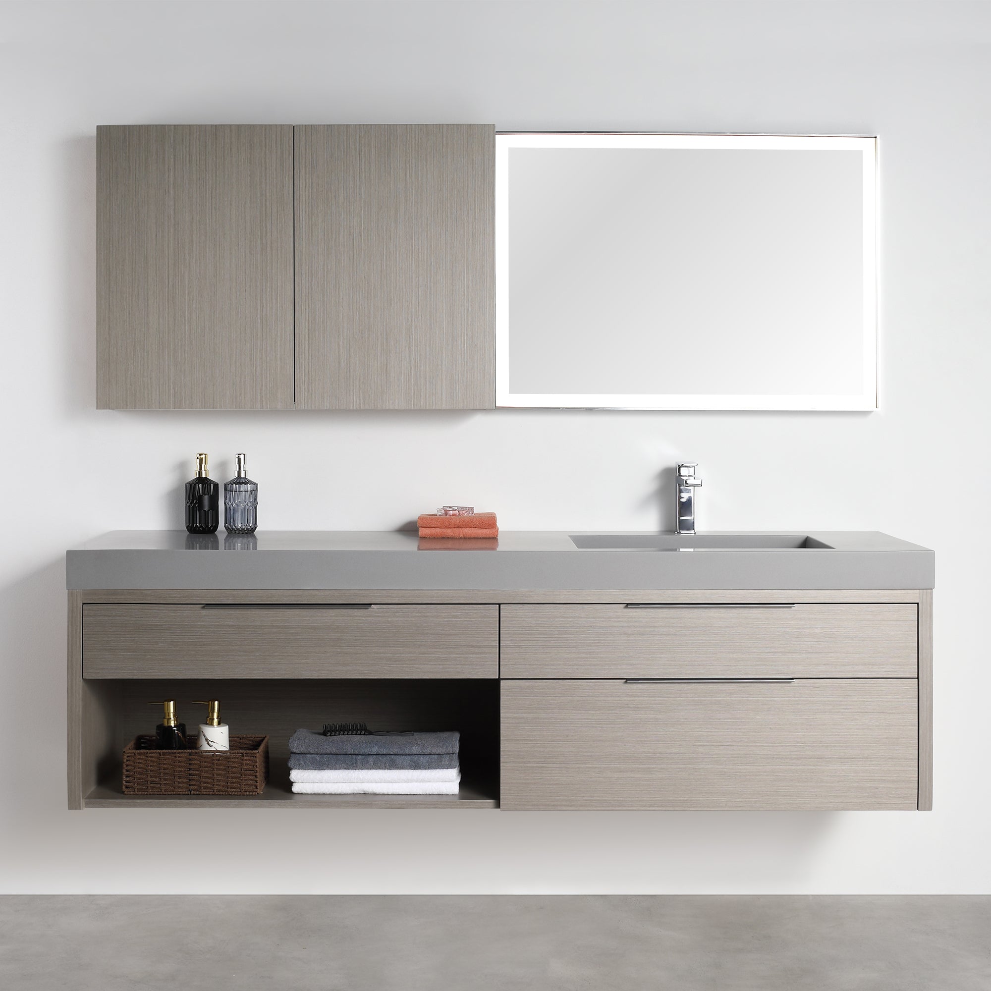 Collins 72" Vanity - Integrated Infinity Top
