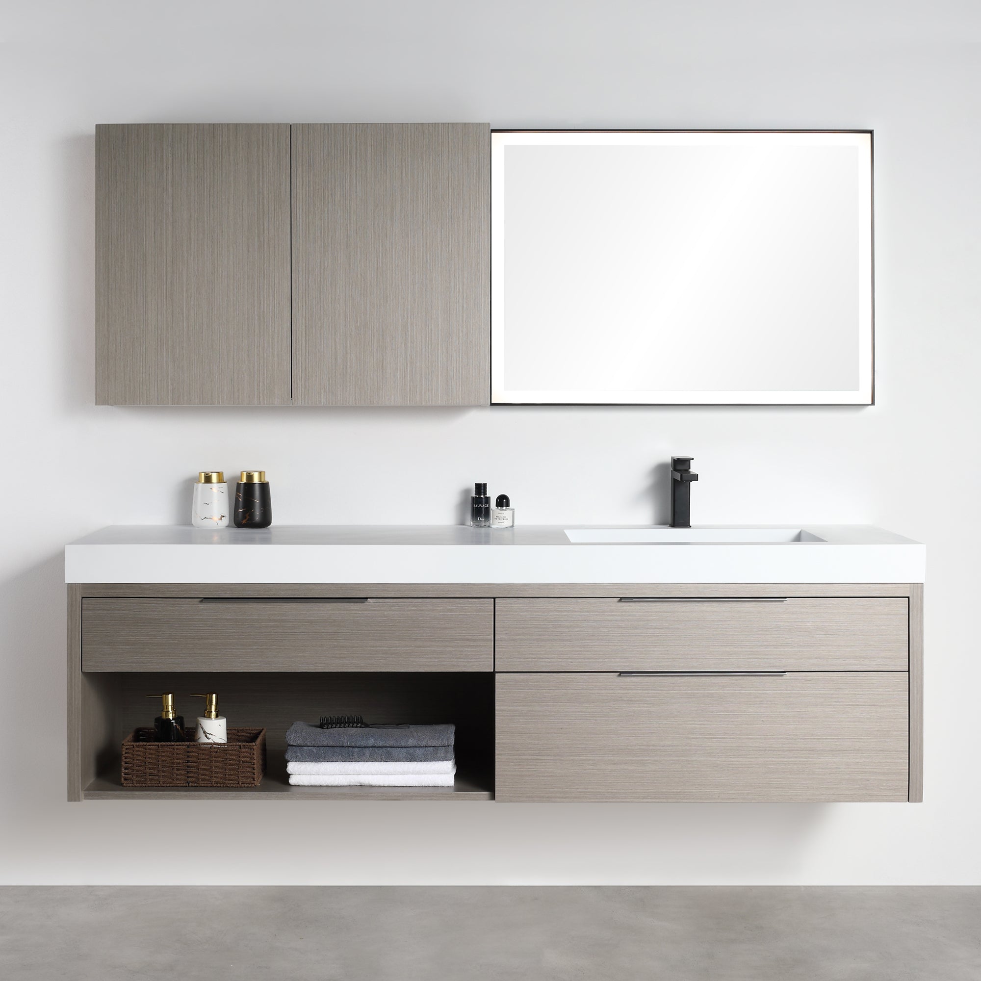 Collins 72" Vanity - Integrated Infinity Top
