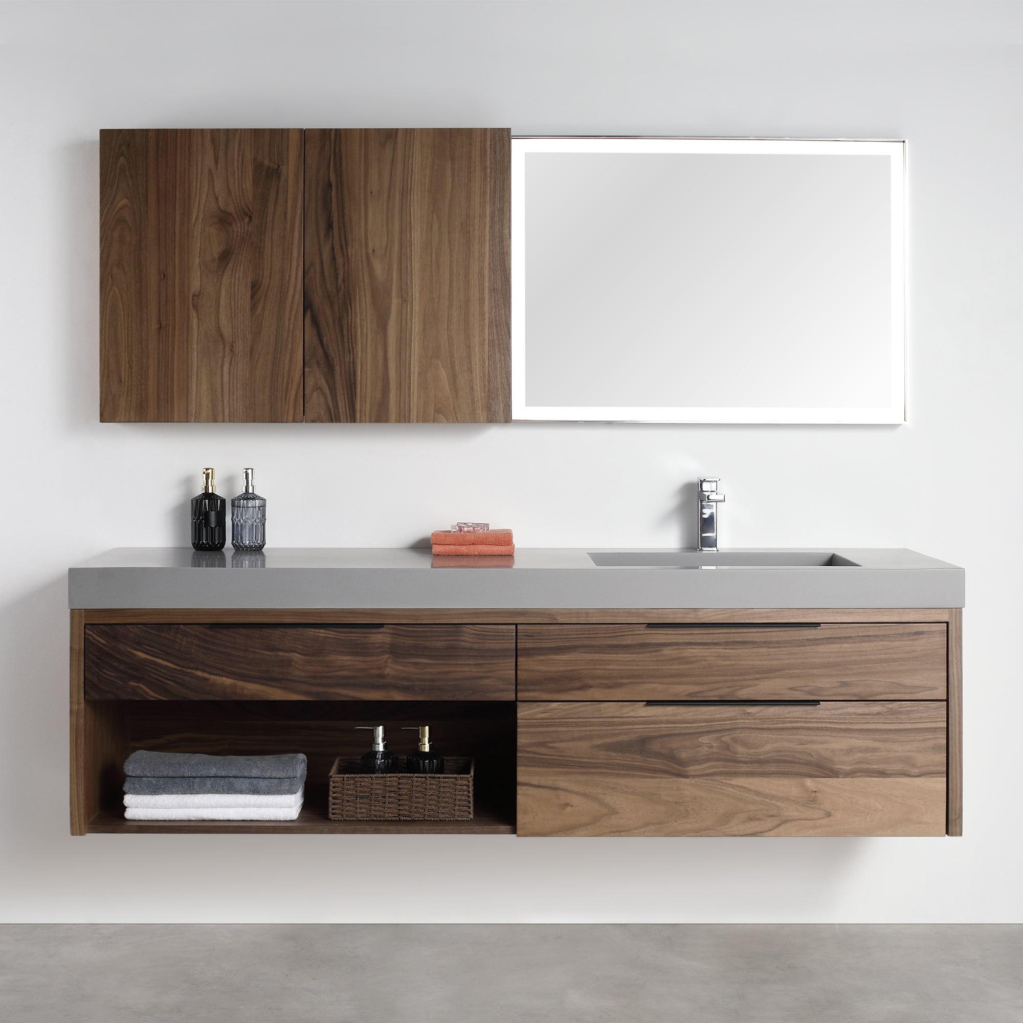 Collins 72" Vanity - Integrated Infinity Top