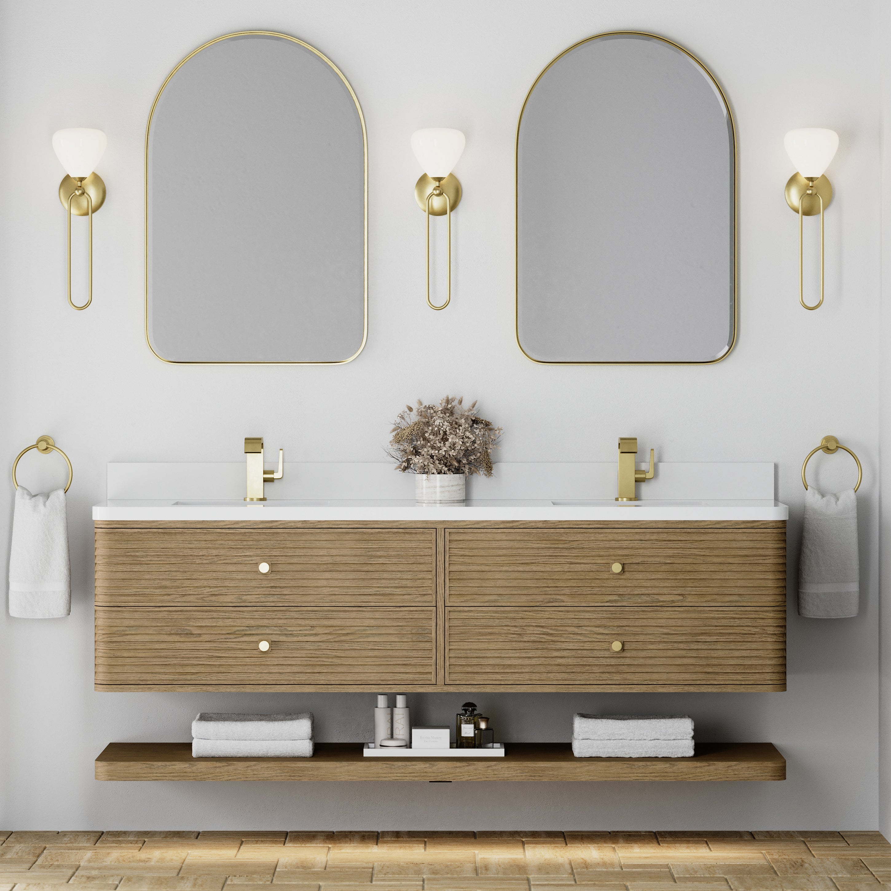 Allamari 72" Double Vanity - 3cm Stone Top