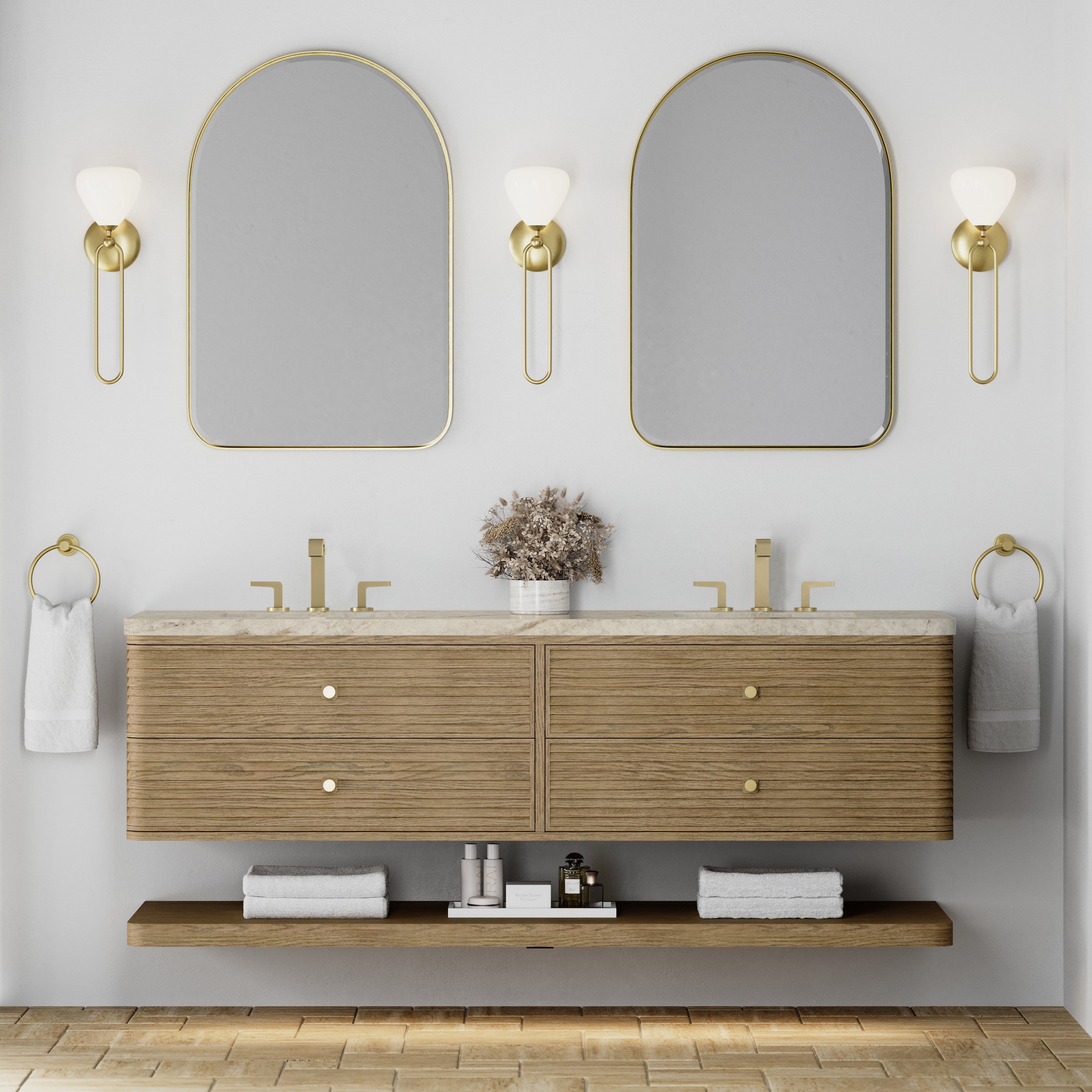 Allamari 72" Double Vanity - 3cm Stone Top