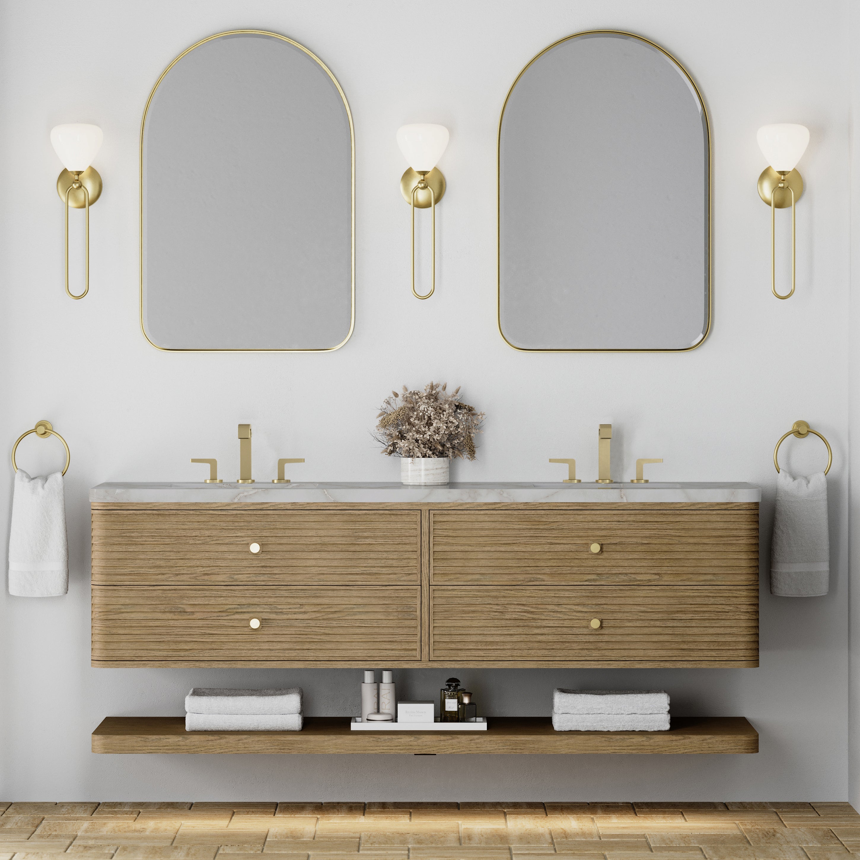 Allamari 72" Double Vanity - 3cm Stone Top