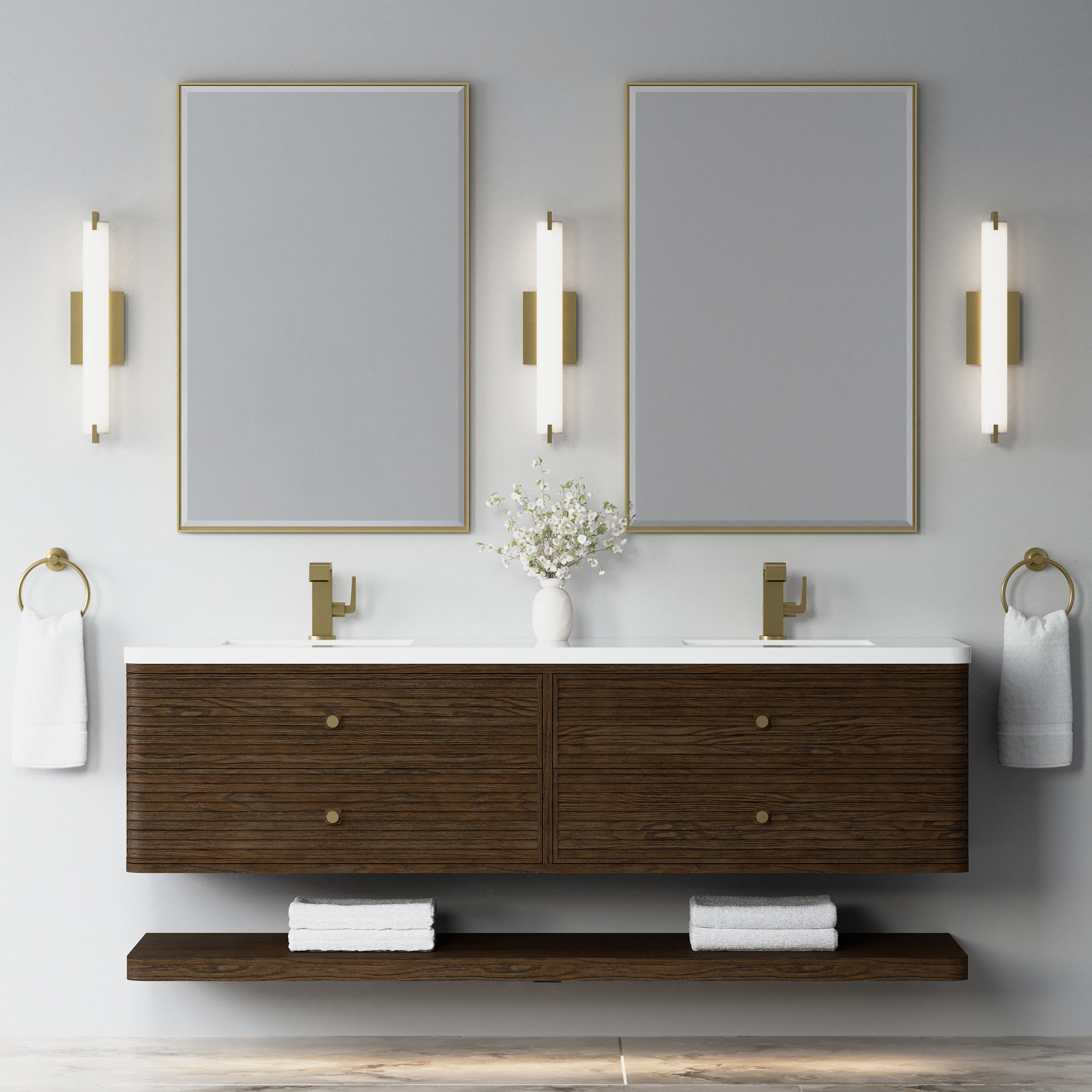 Allamari 72" Double Vanity - 3cm Stone Top