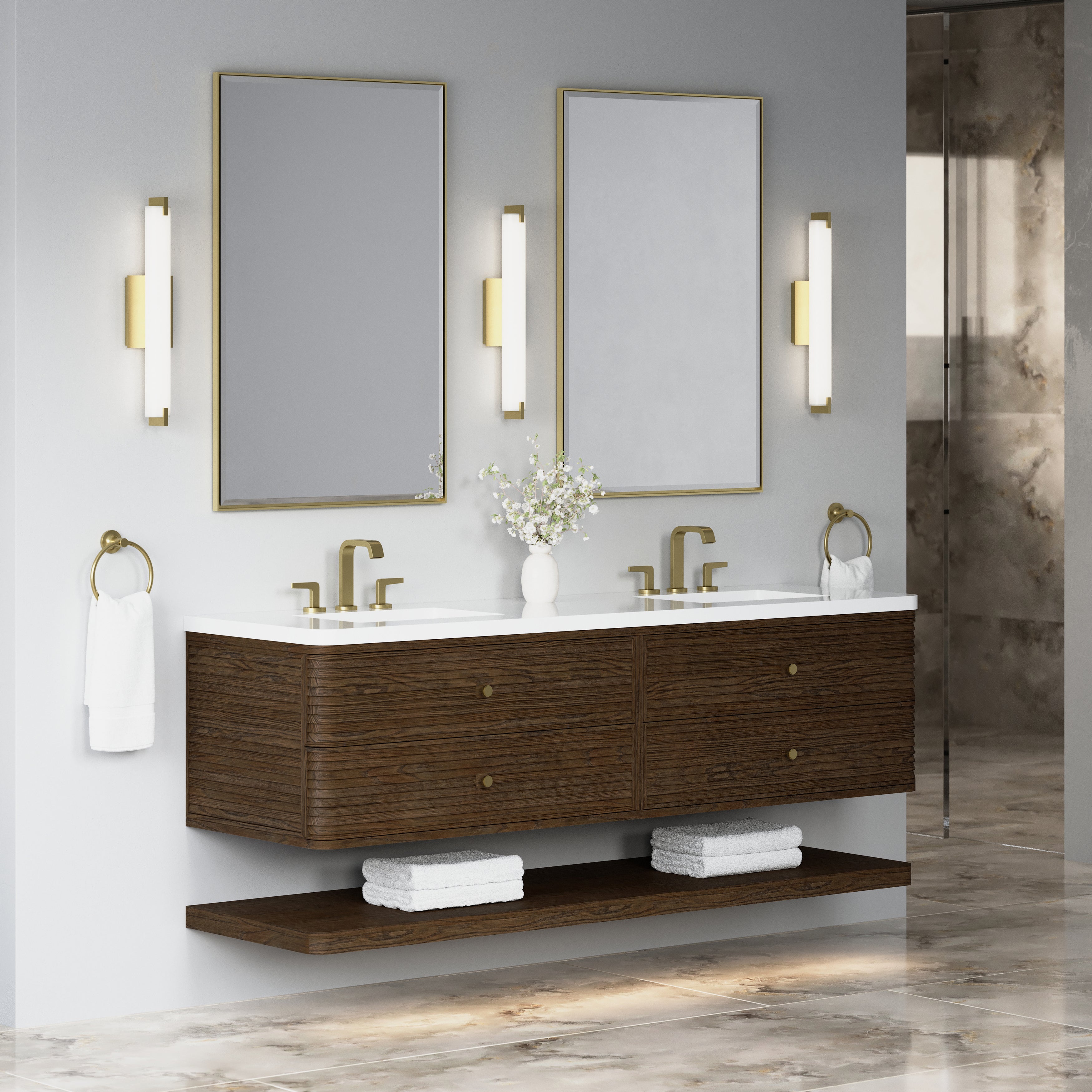 Allamari 72" Double Vanity - 3cm Stone Top