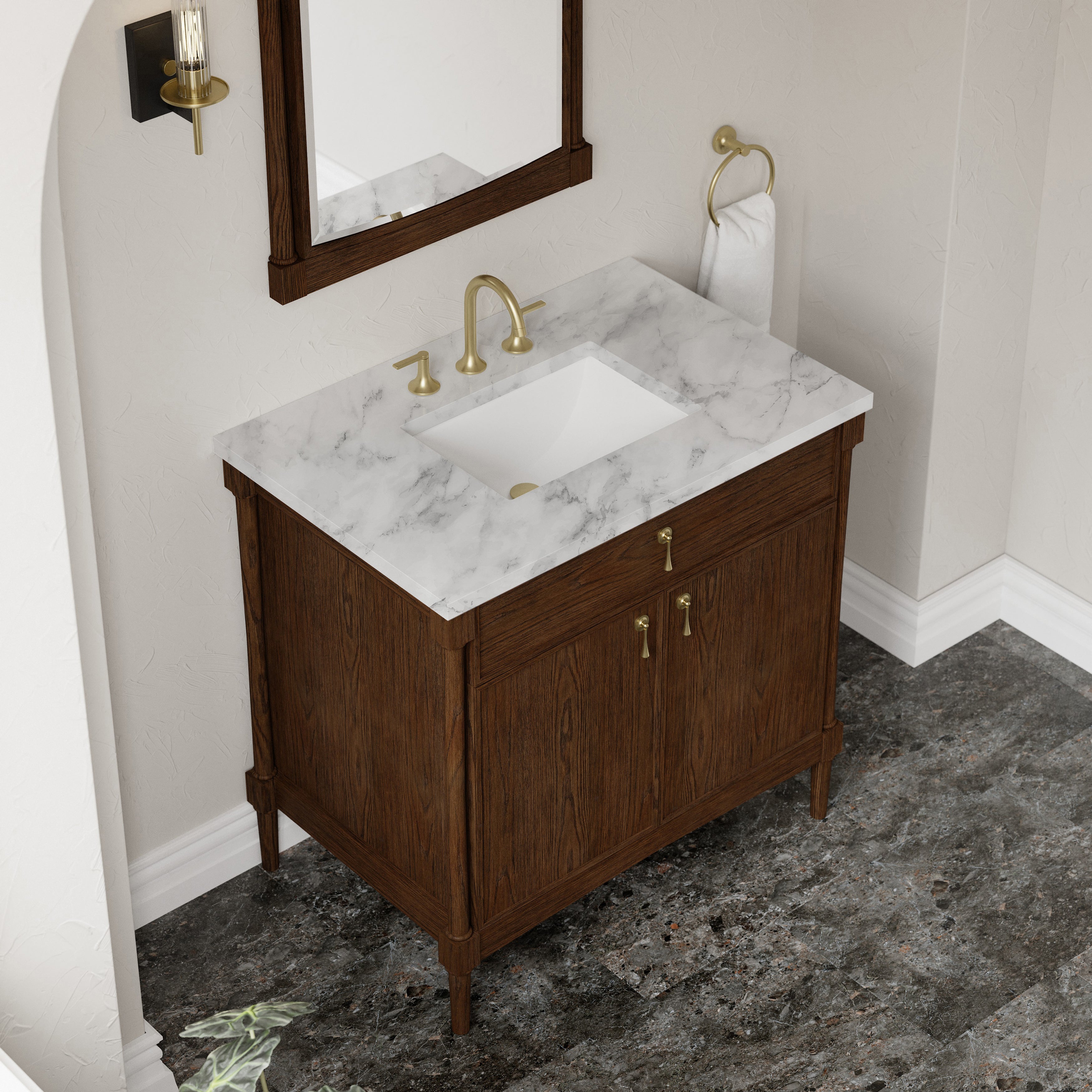 Kinnsden 36" Single Vanity - 3cm Stone Top