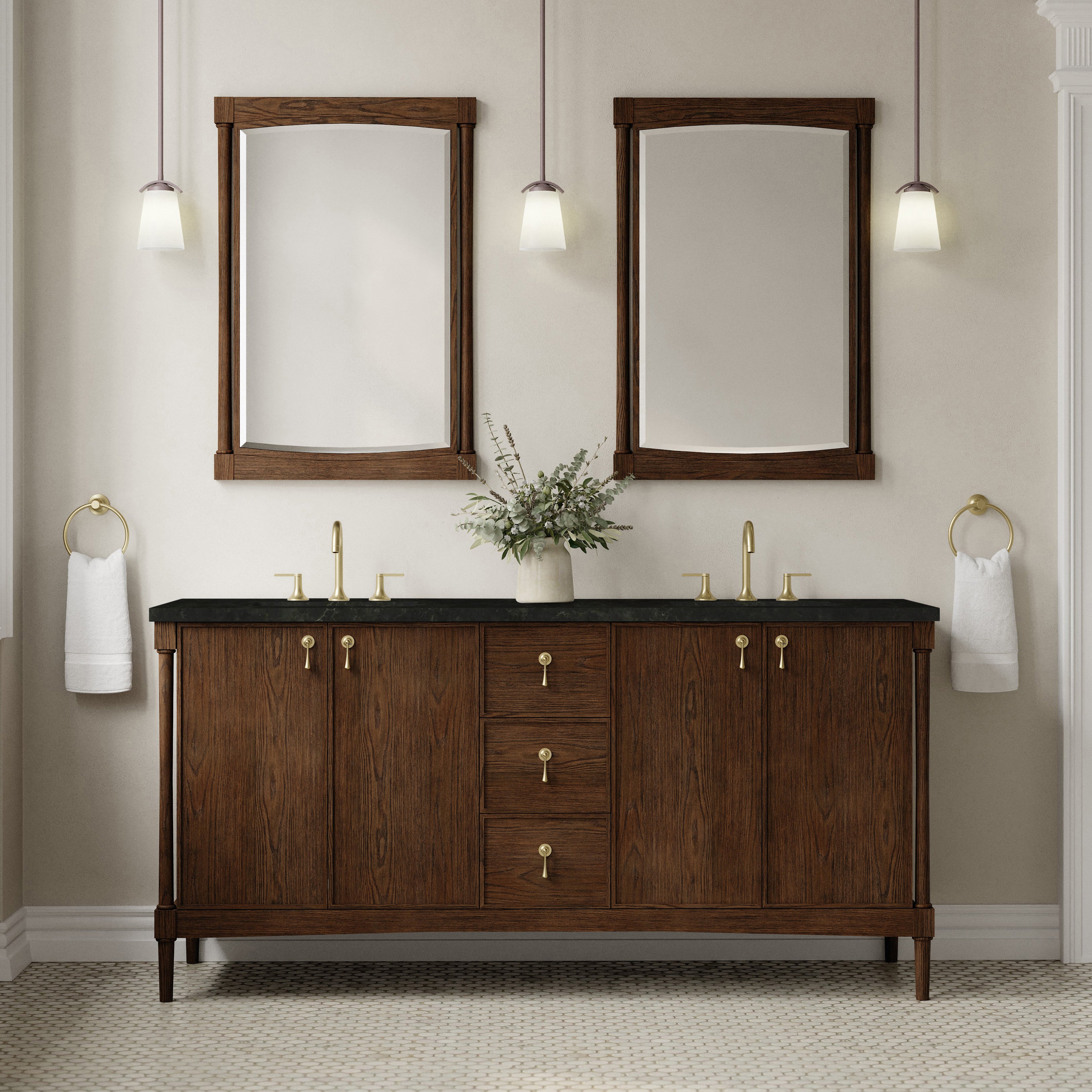Kinnsden 72" Double Vanity - 3cm Stone Top