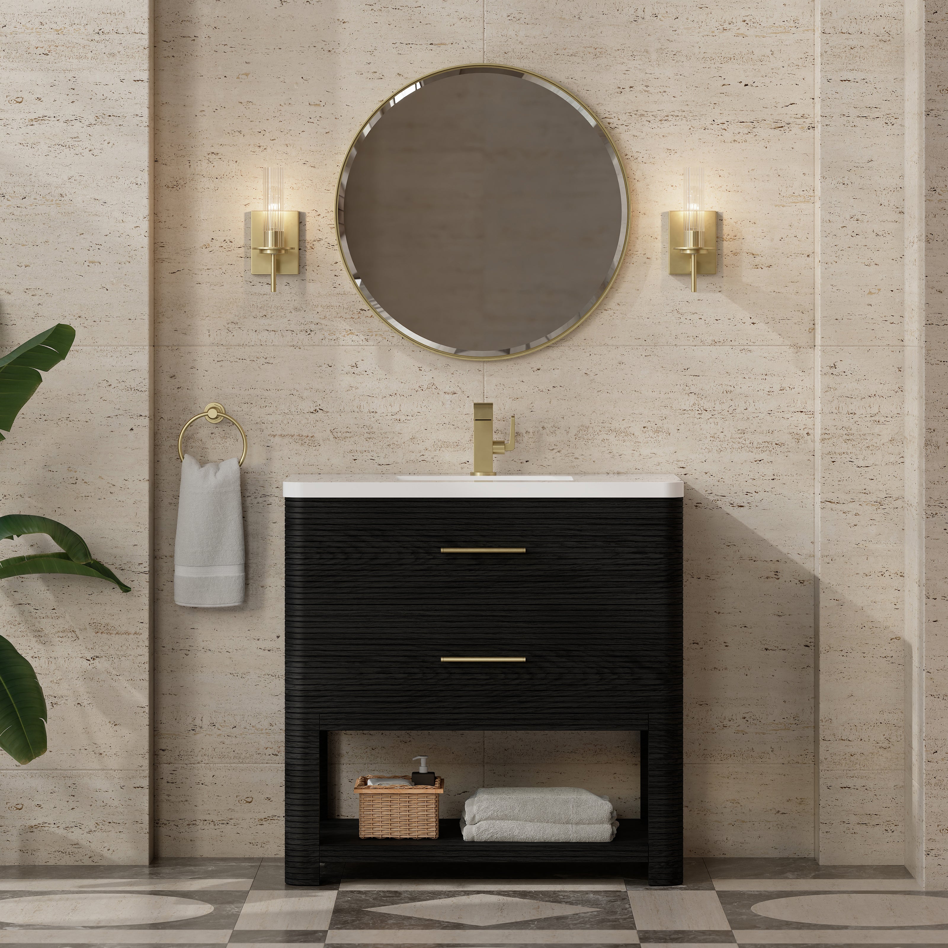 Lucian 36" Single Vanity - 3cm Stone Top