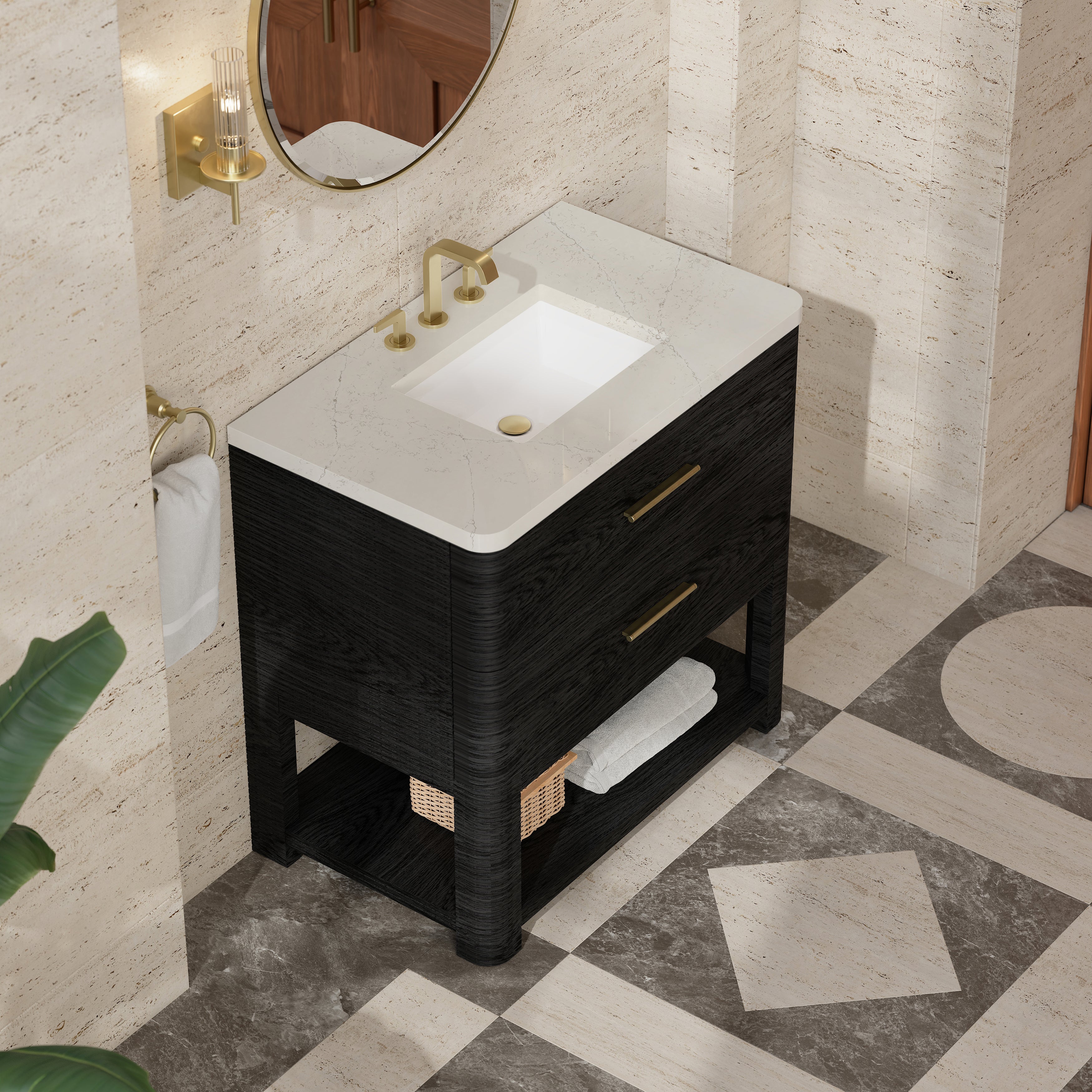 Lucian 36" Single Vanity - 3cm Stone Top