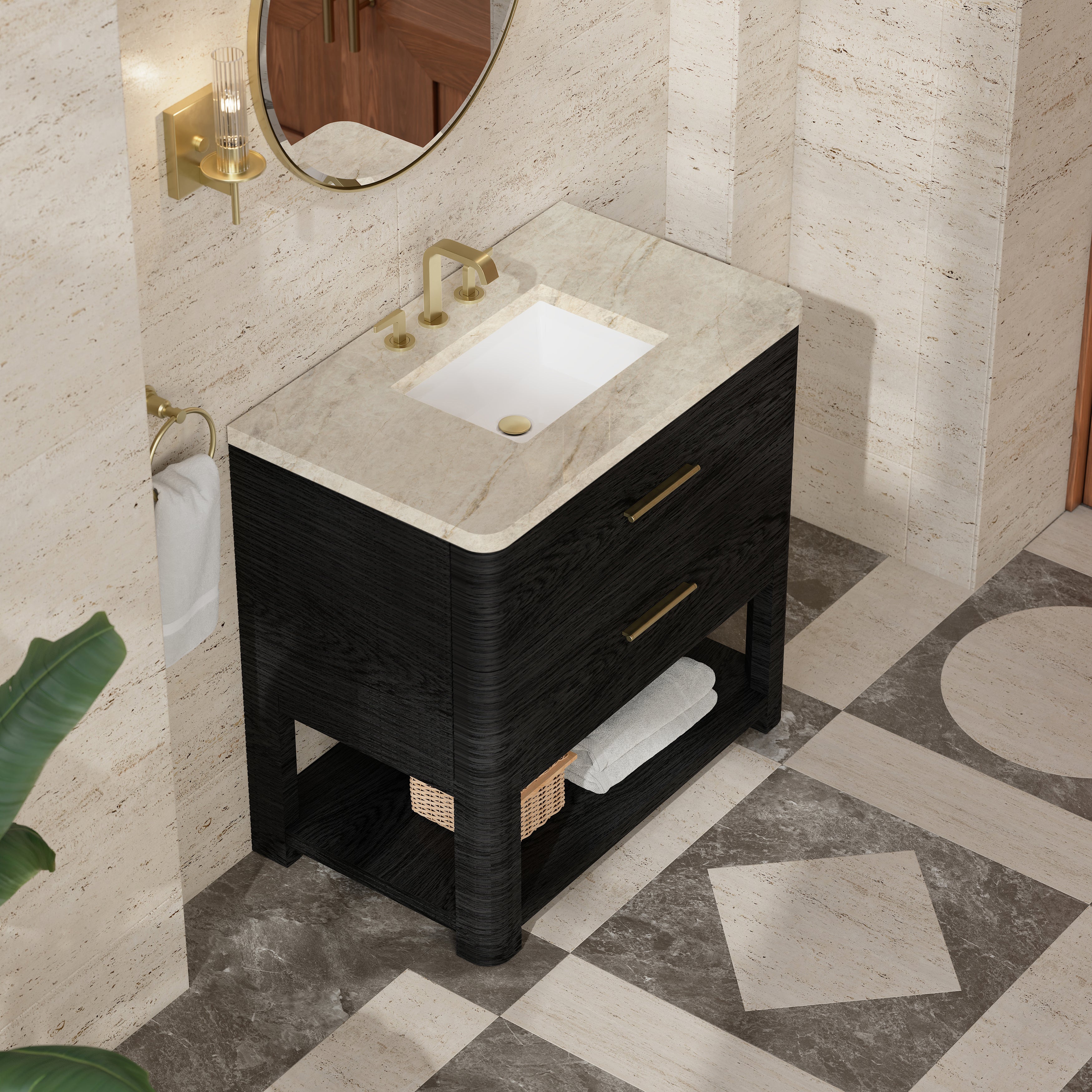 Lucian 36" Single Vanity - 3cm Stone Top