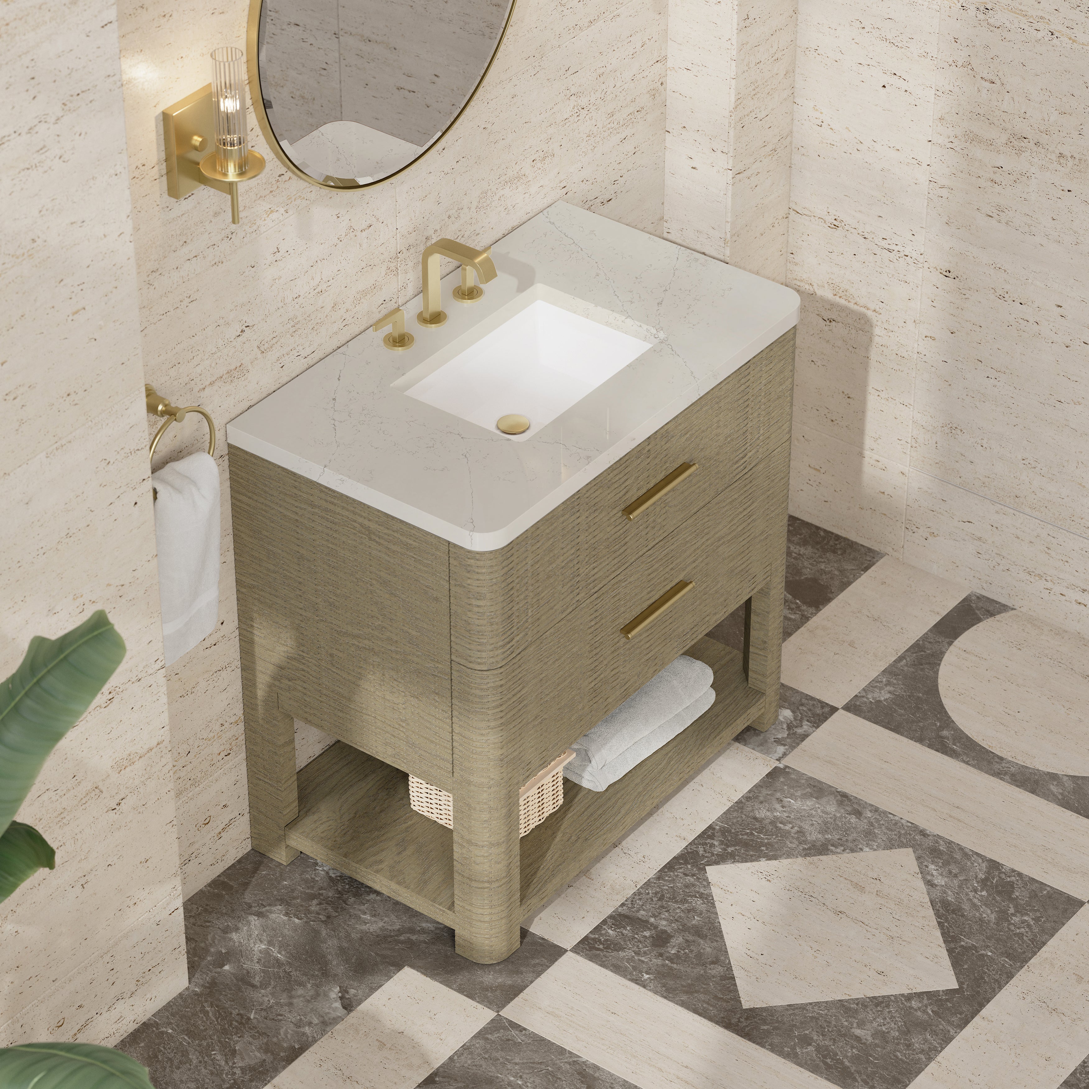 Lucian 36" Single Vanity - 3cm Stone Top