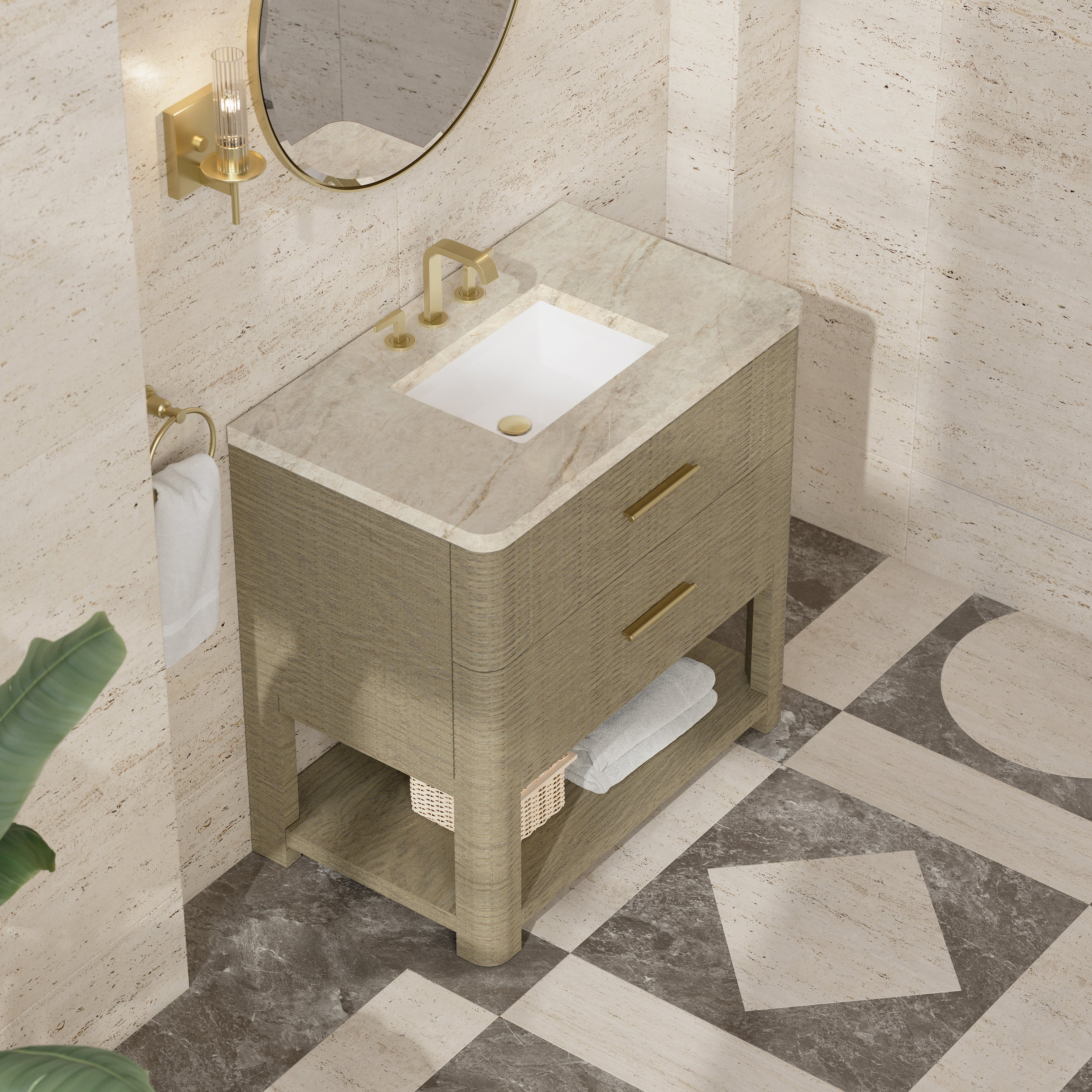 Lucian 36" Single Vanity - 3cm Stone Top