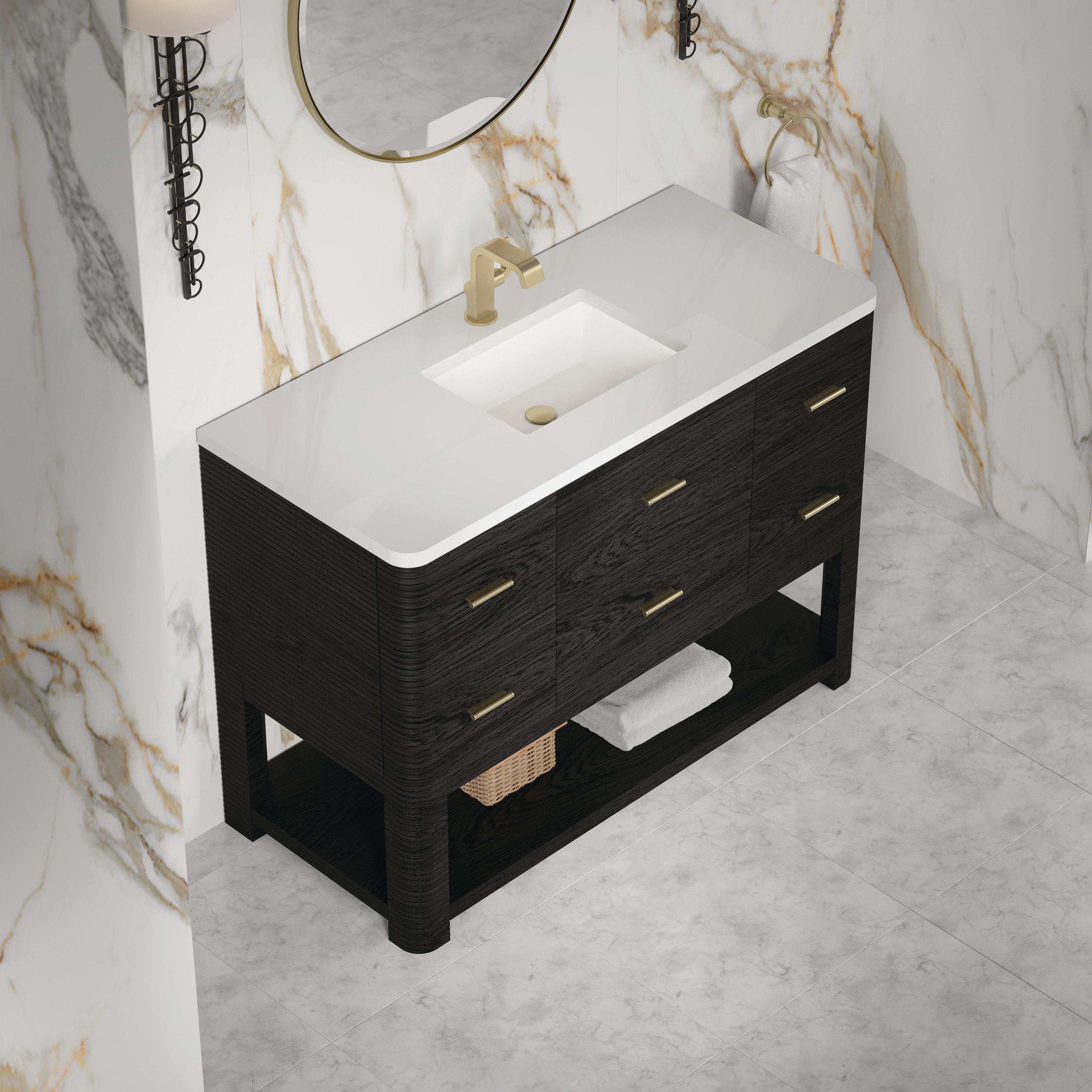 Lucian 48" Single Vanity - 3cm Stone Top
