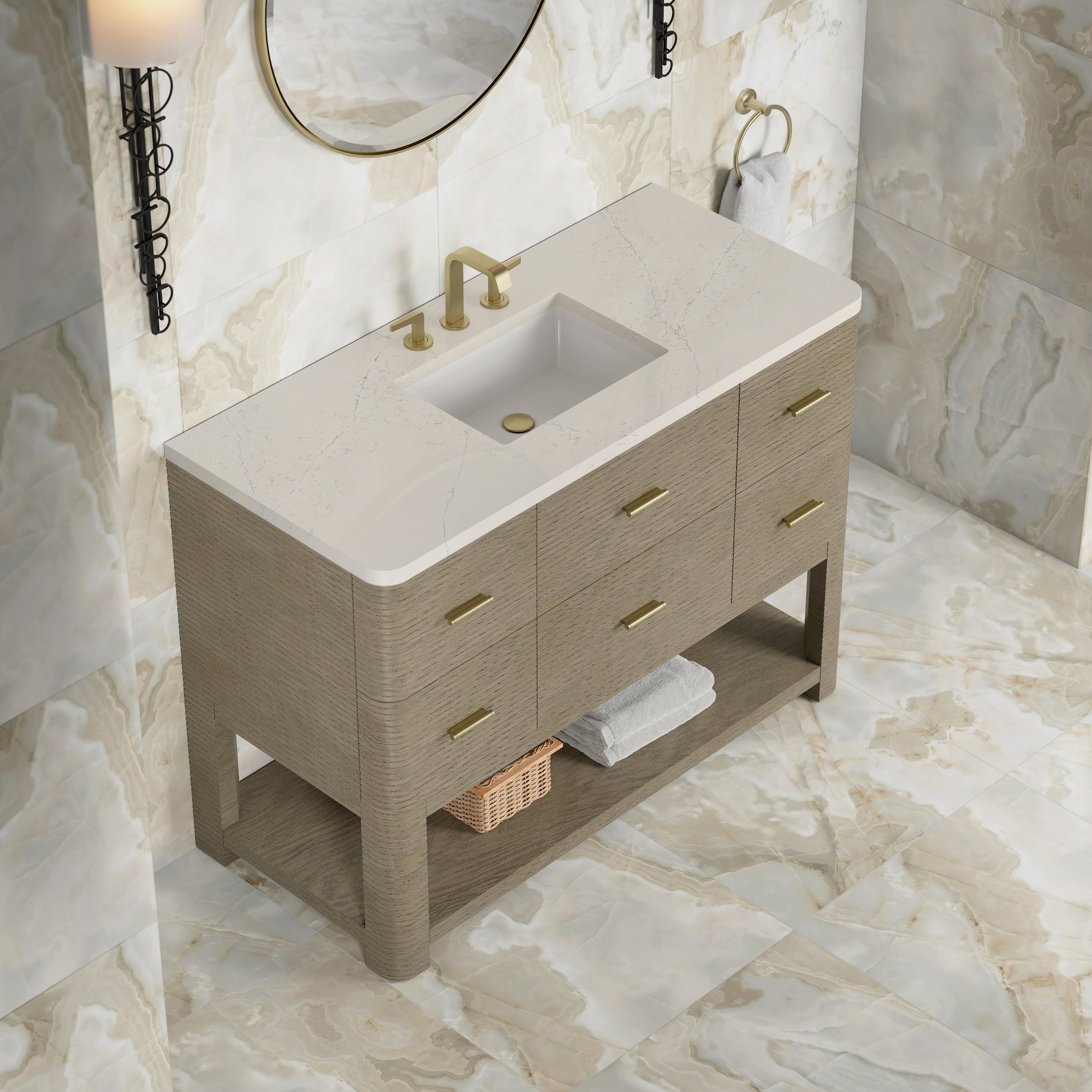 Lucian 48" Single Vanity - 3cm Stone Top
