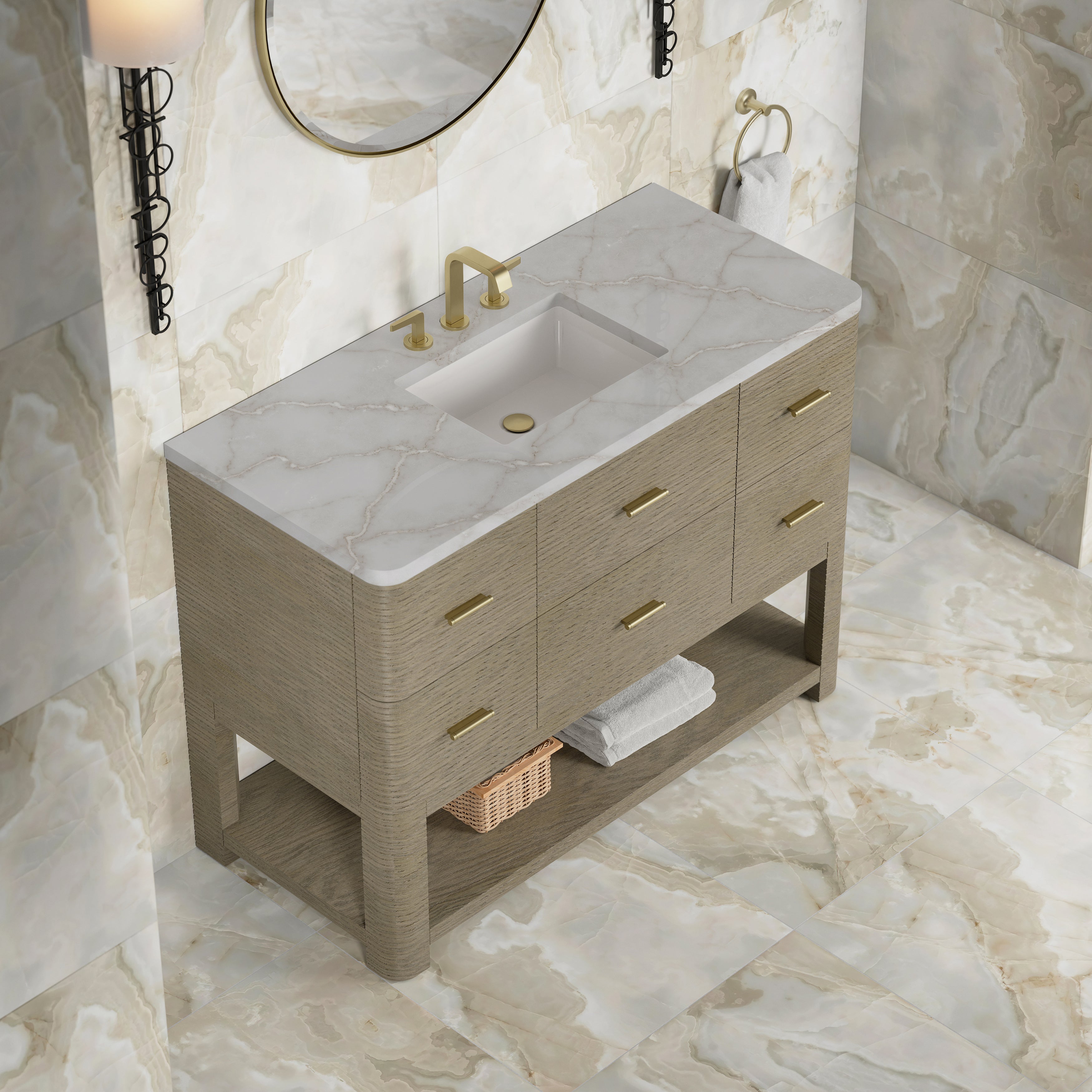 Lucian 48" Single Vanity - 3cm Stone Top