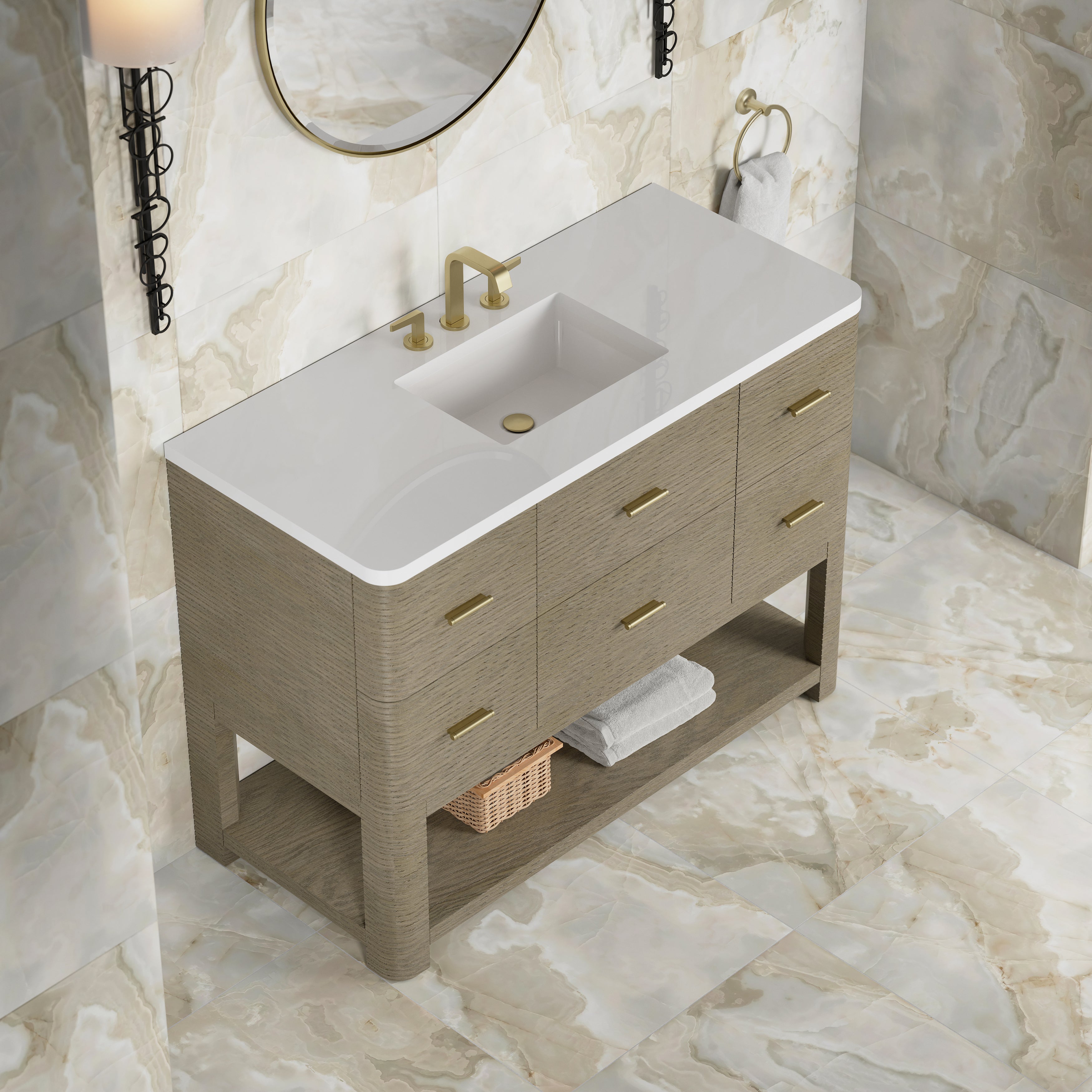 Lucian 48" Single Vanity - 3cm Stone Top