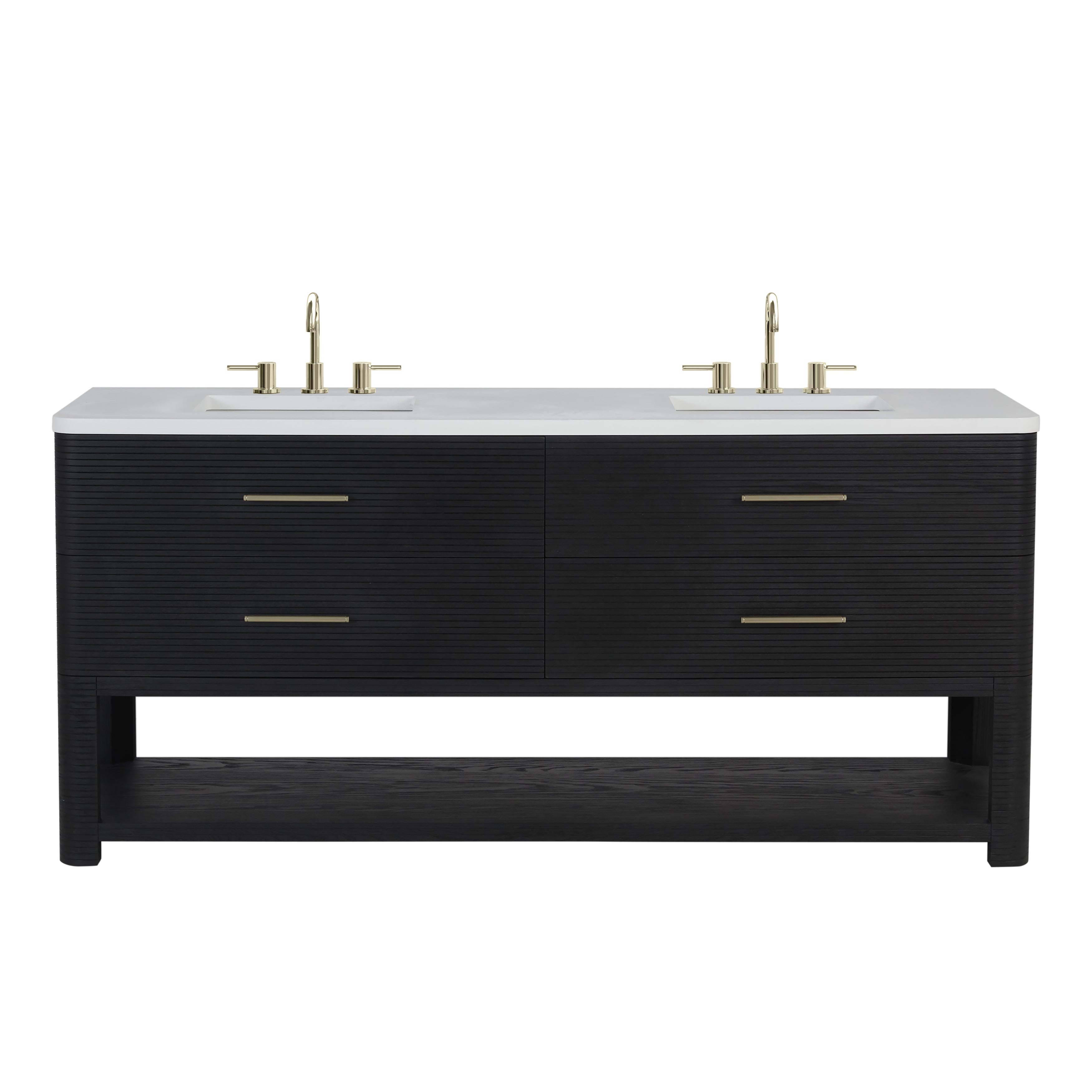 Lucian 72" Double Vanity - 3cm Stone Top