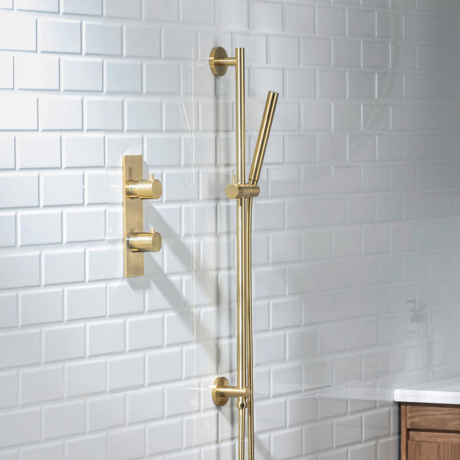 100.7350 - Two Output Shower Set - Shower Head, Hand Held And Slide Bar
