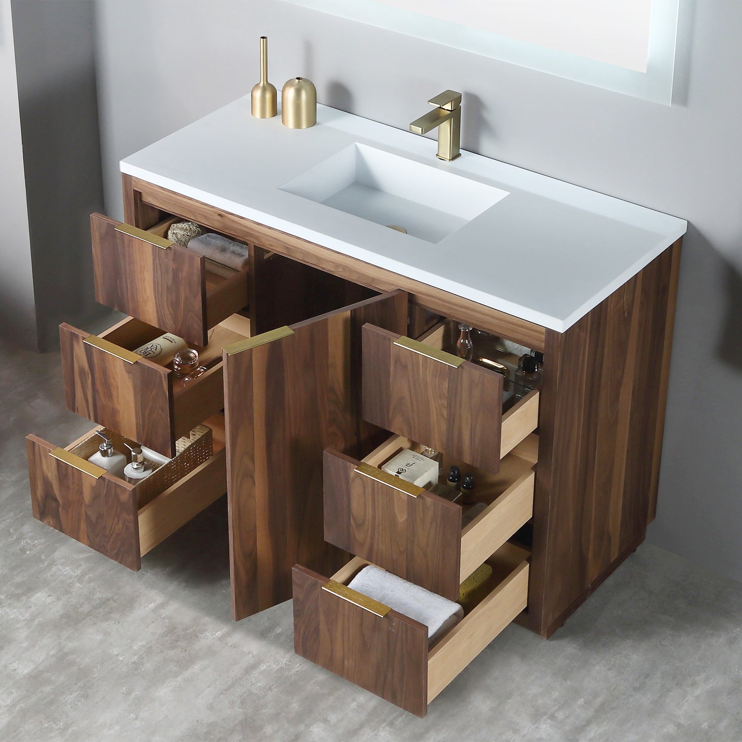 Hudson 49" Vanity - Integrated Rectangular Top