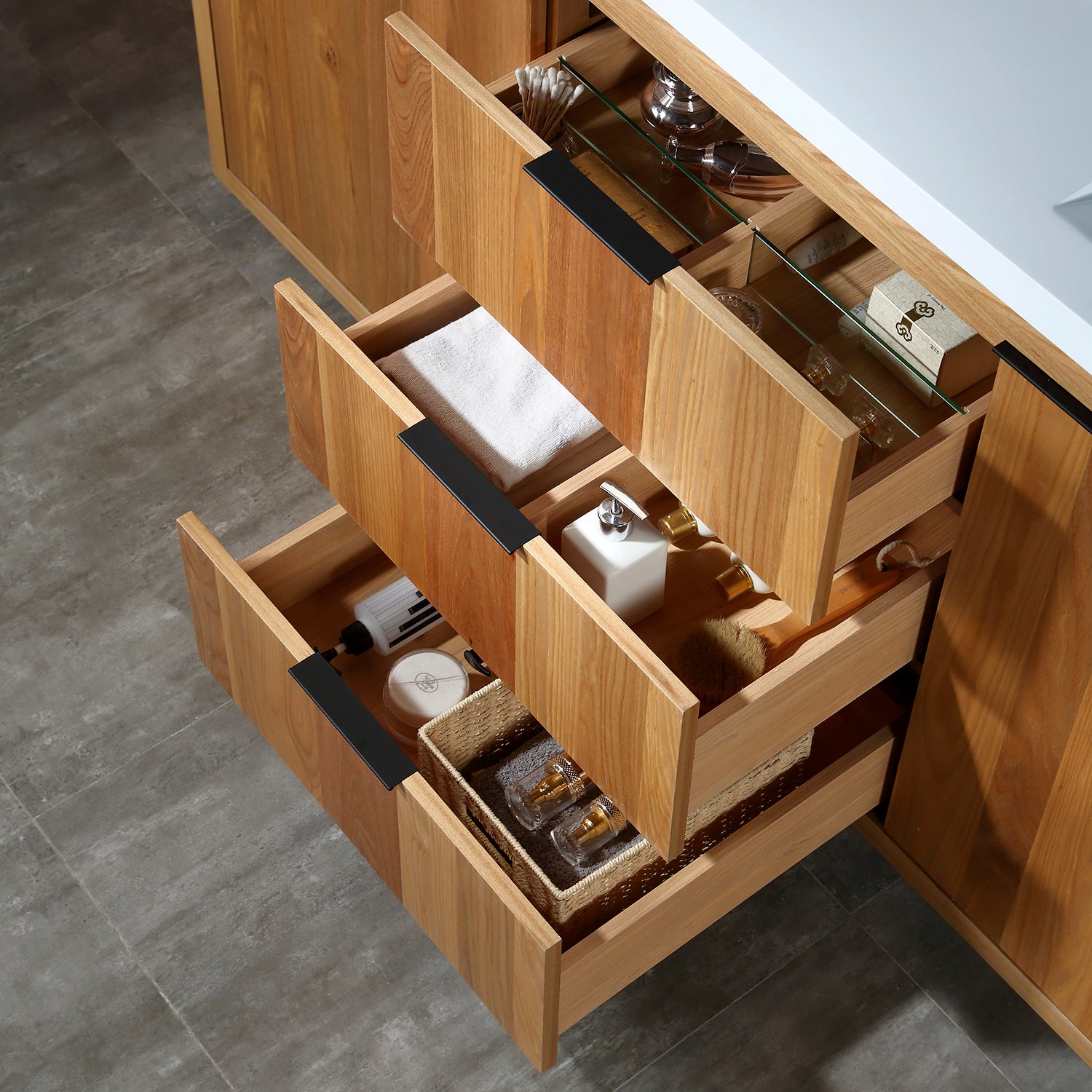 Vanity Hudson 72D - Solid Surface - Infinity Sink