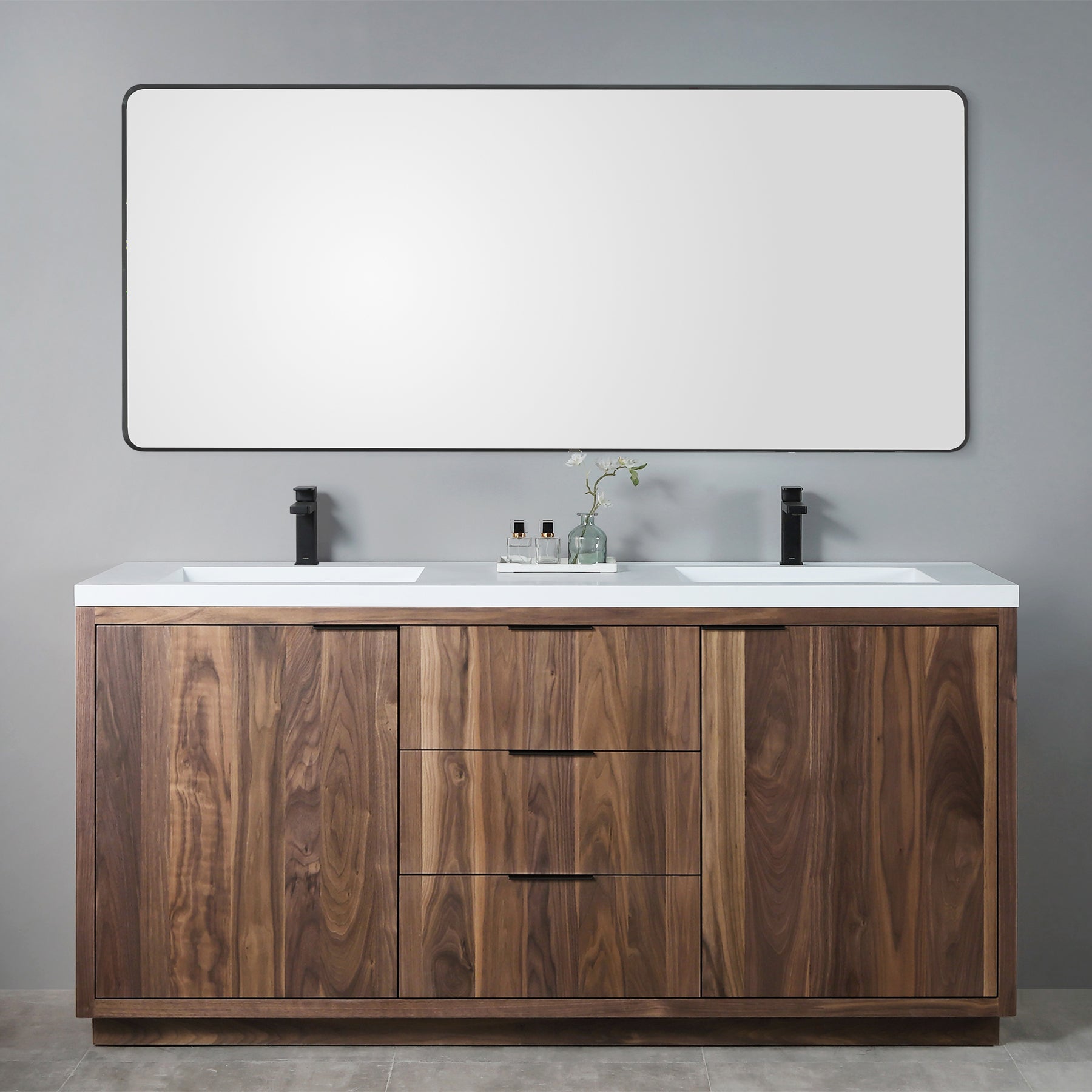 Vanity Hudson 72D - Solid Surface - Infinity Sink