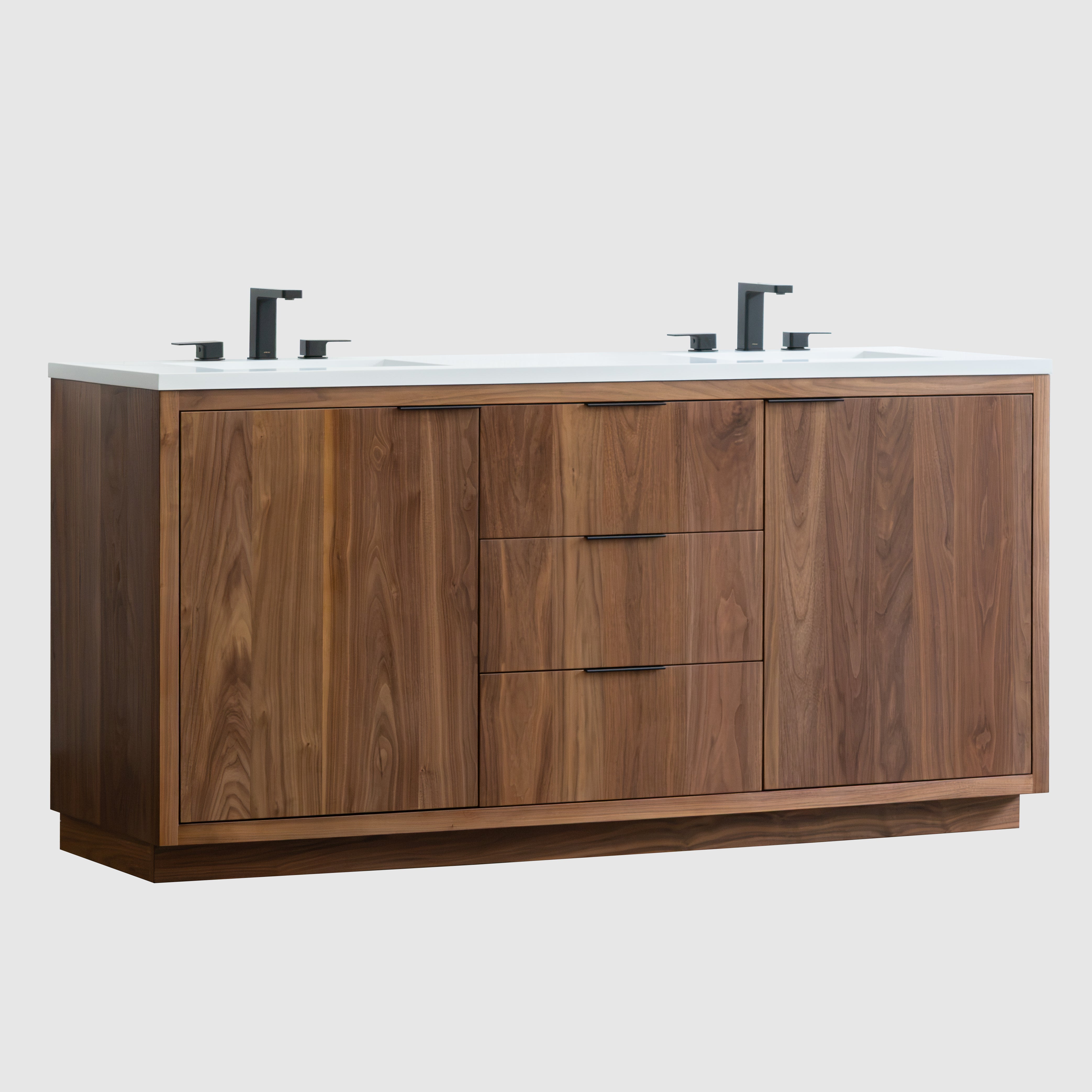 Hudson 72" Double Vanity - Integrated Rectangular Top