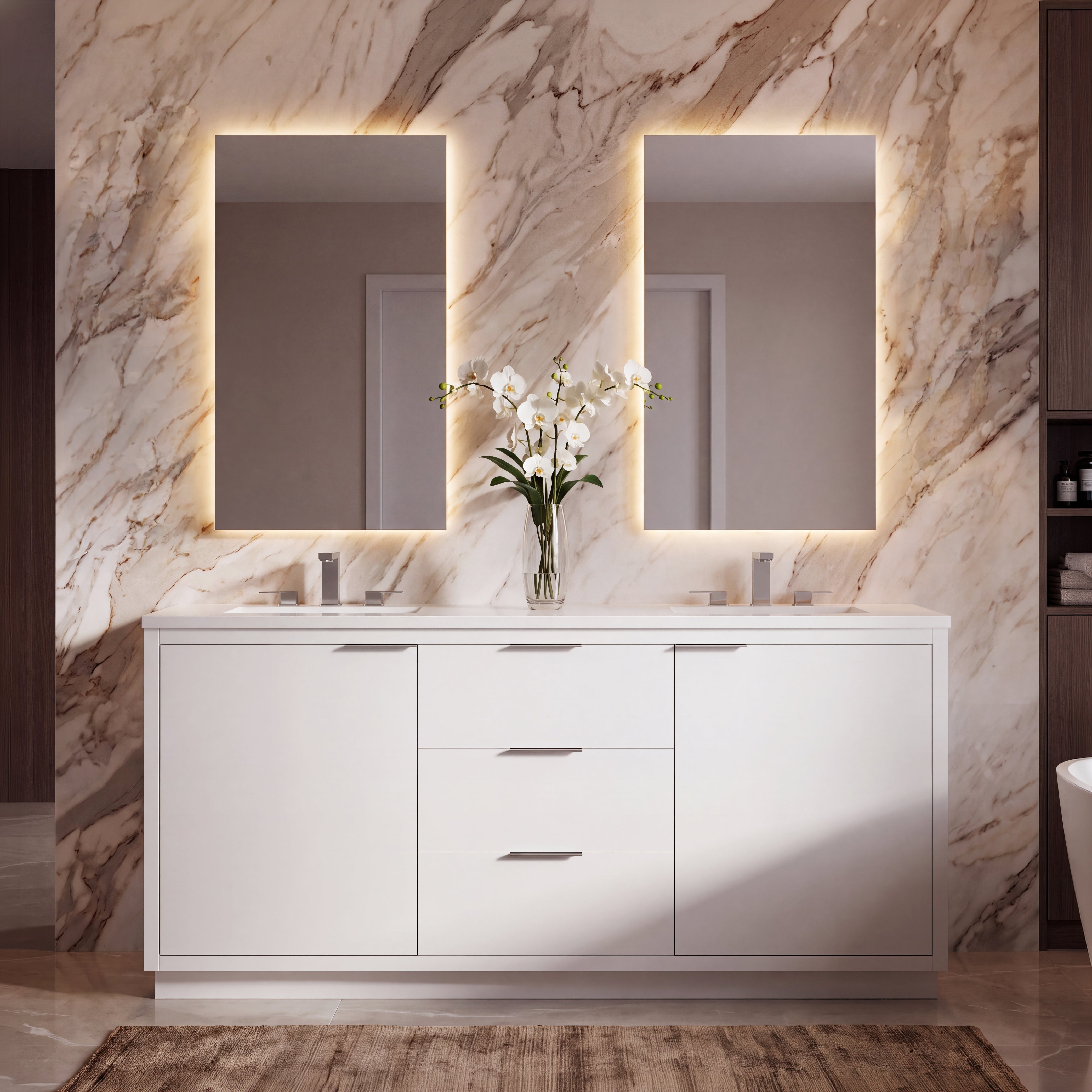 Hudson 72" Double Vanity - 3cm Stone Top