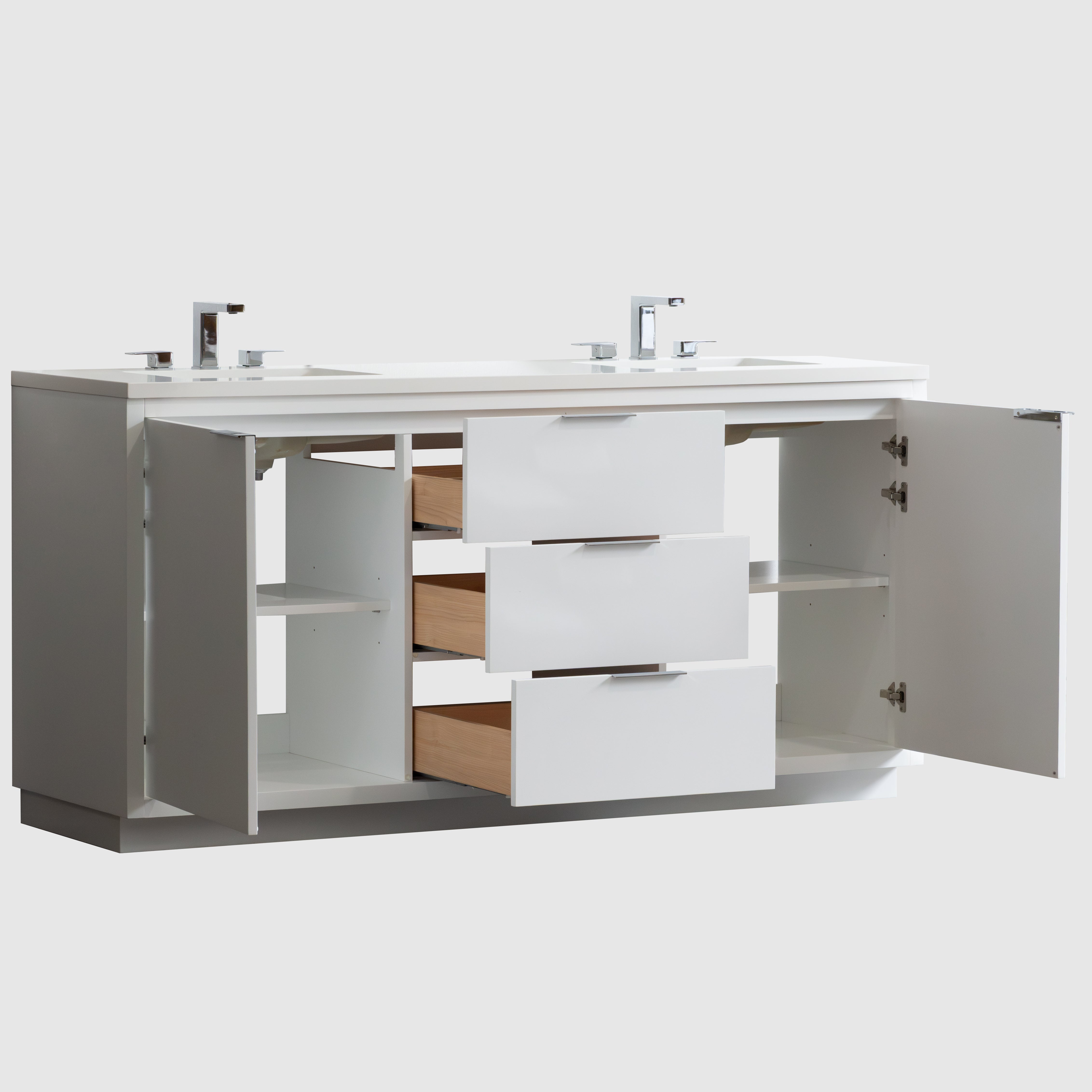 Hudson 72" Double Vanity - 3cm Stone Top