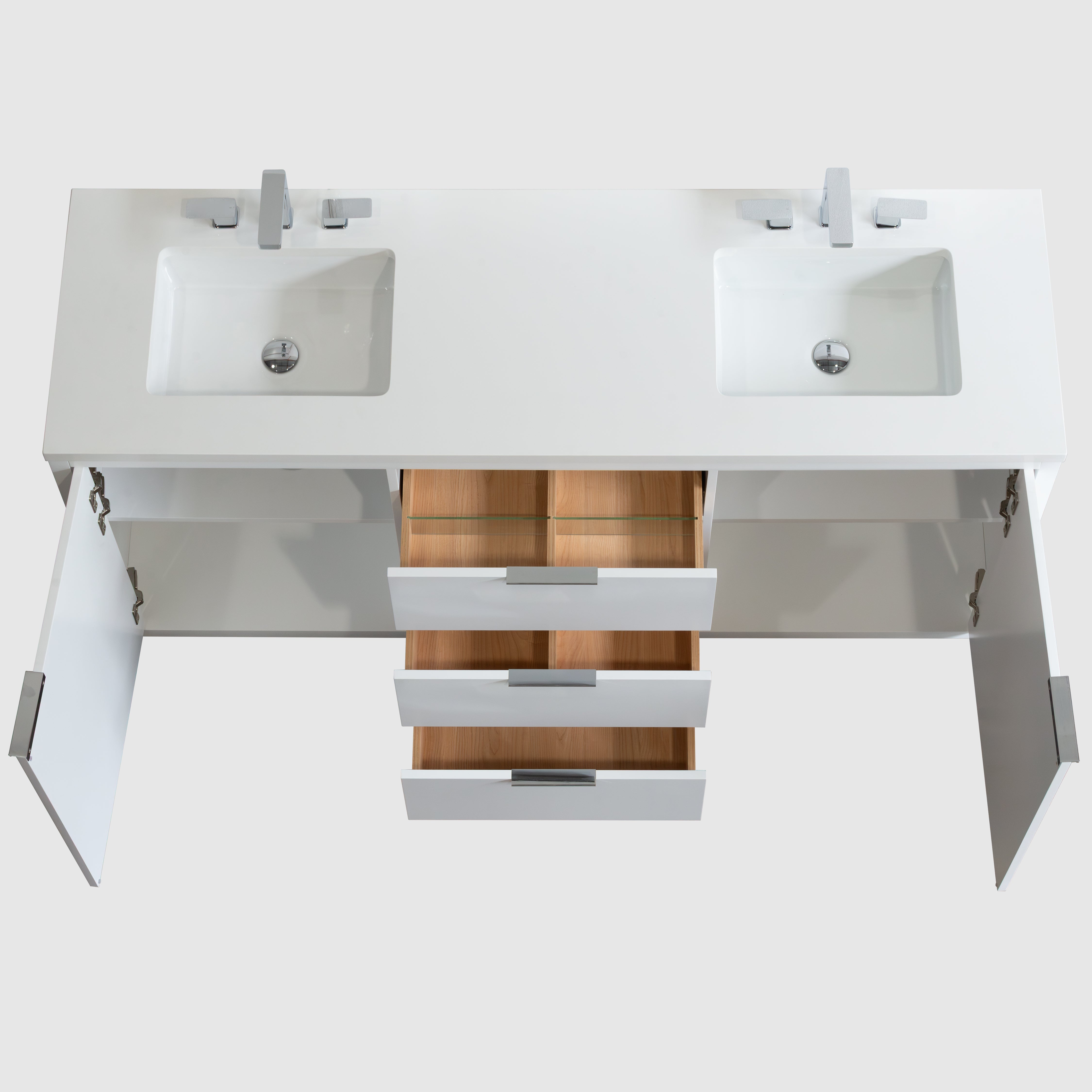 Hudson 72" Double Vanity - 3cm Stone Top