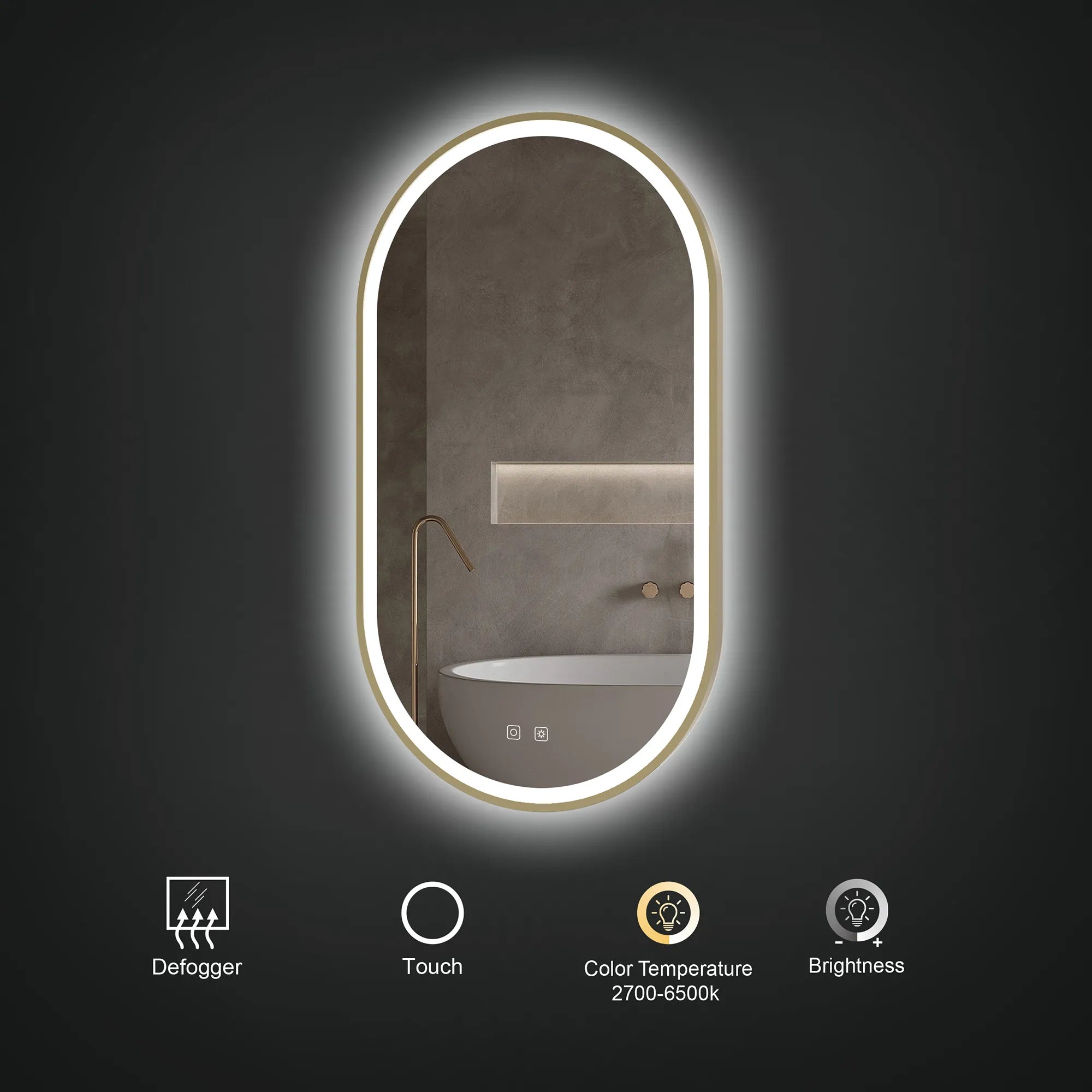 Kiara 20" Lighted Mirror
