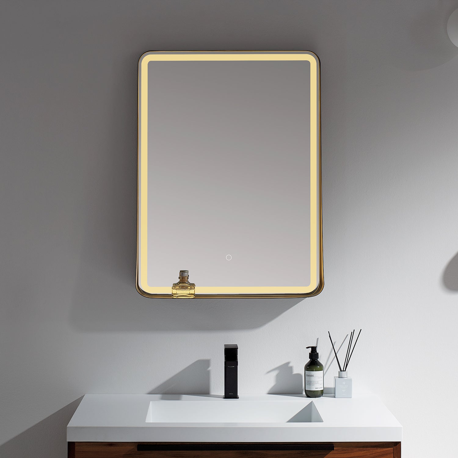 Titan Lighted Mirror 24" with Shelf
