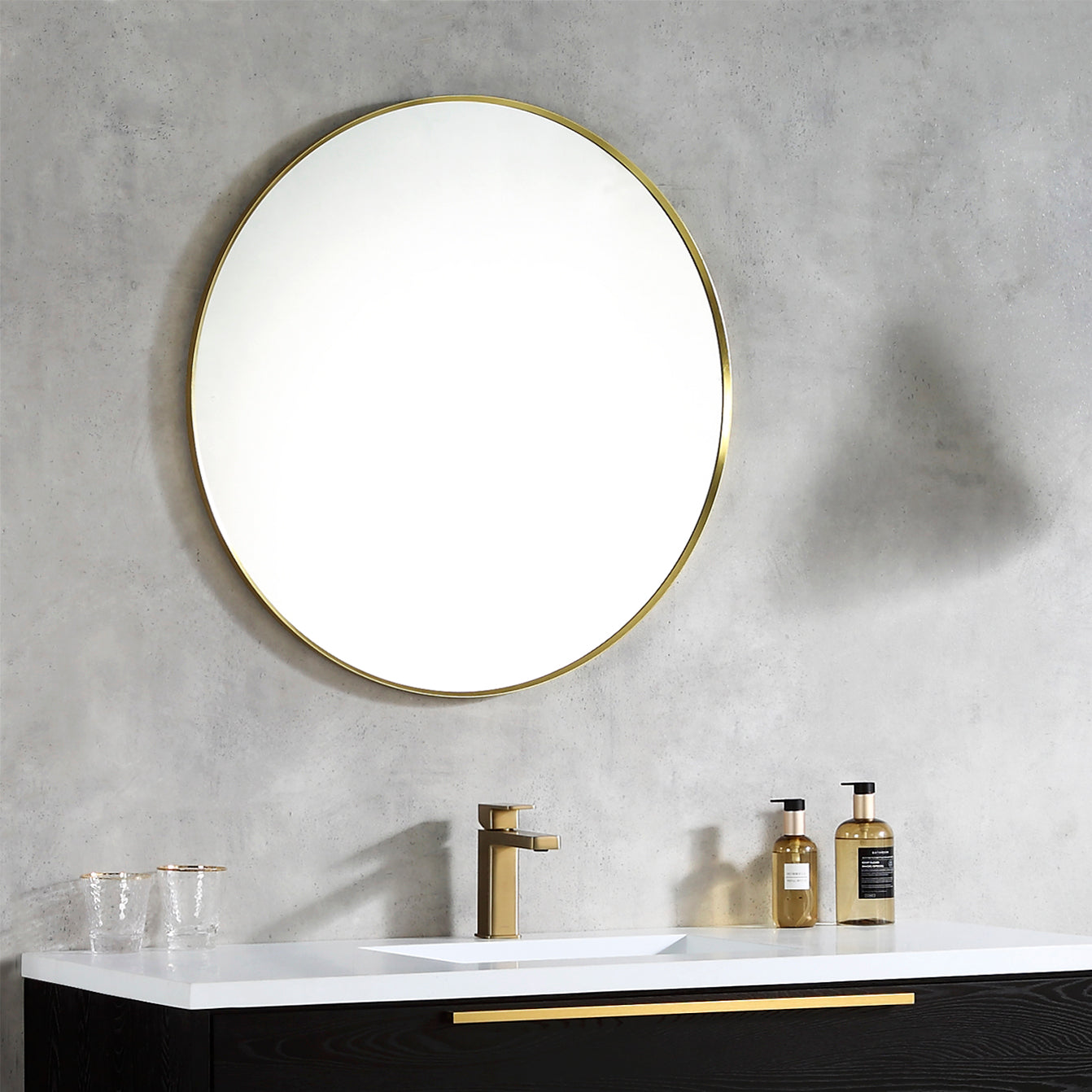 Round Soho Framed Mirror 30"