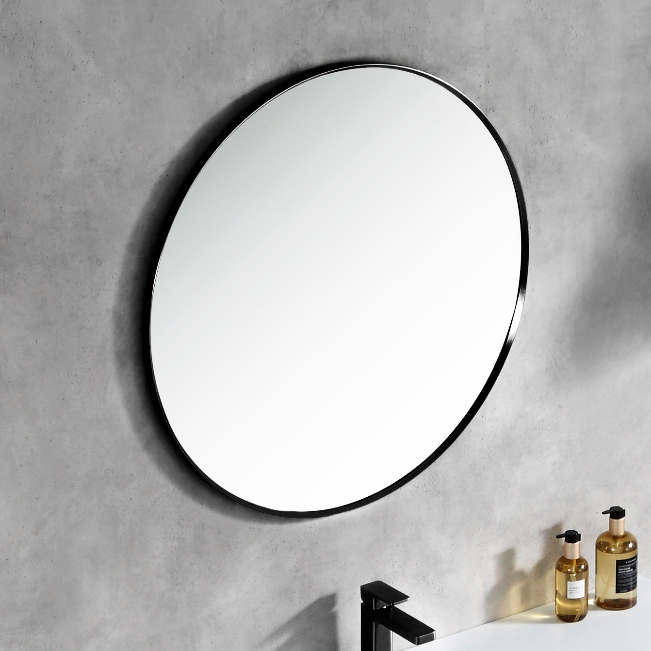 Round Soho Framed Mirror 30"