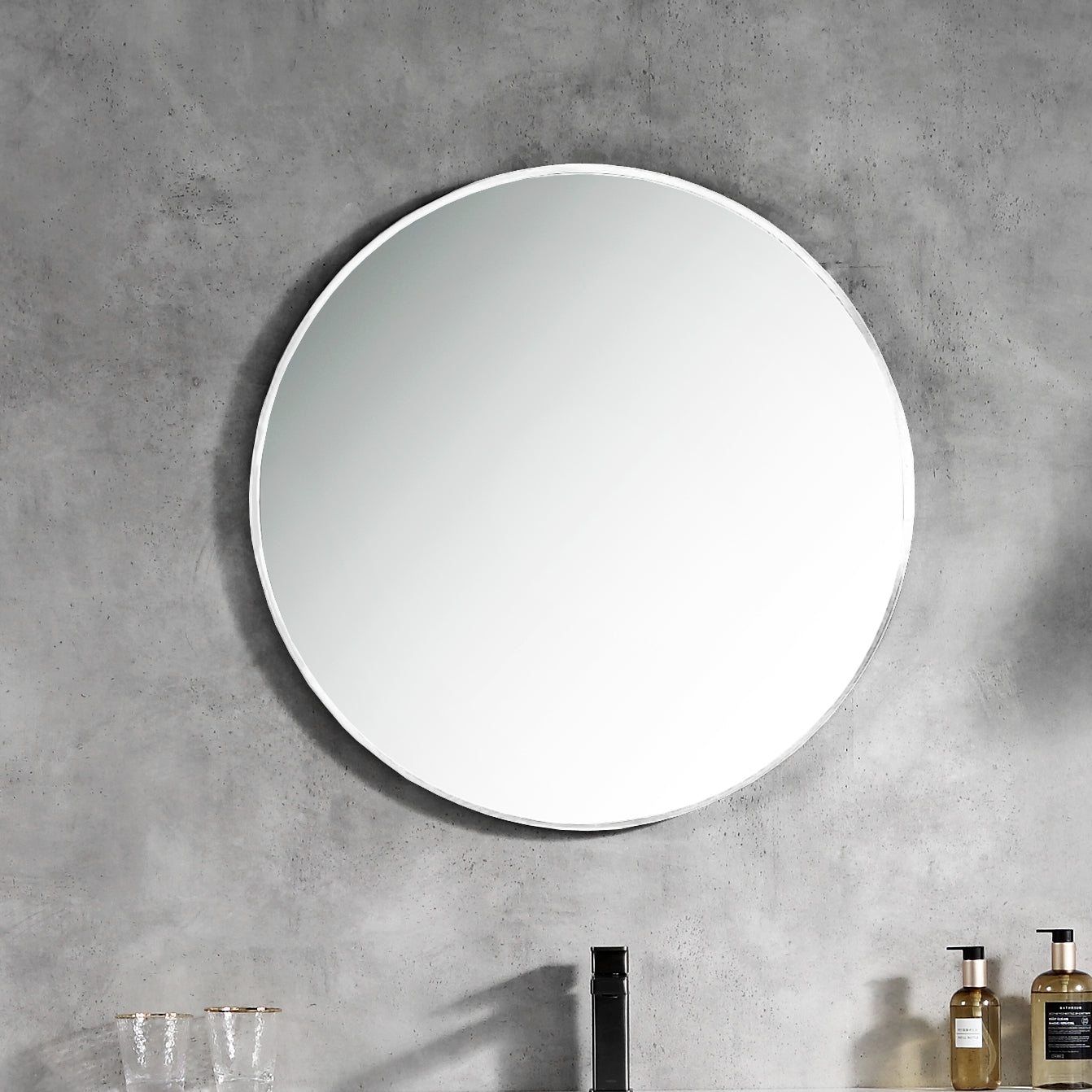 Round Soho Framed Mirror 30"