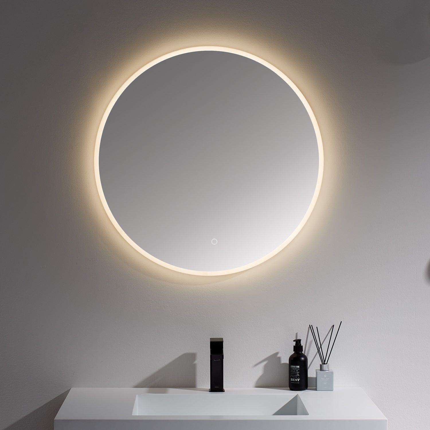 Round Lighted Mirror 30"