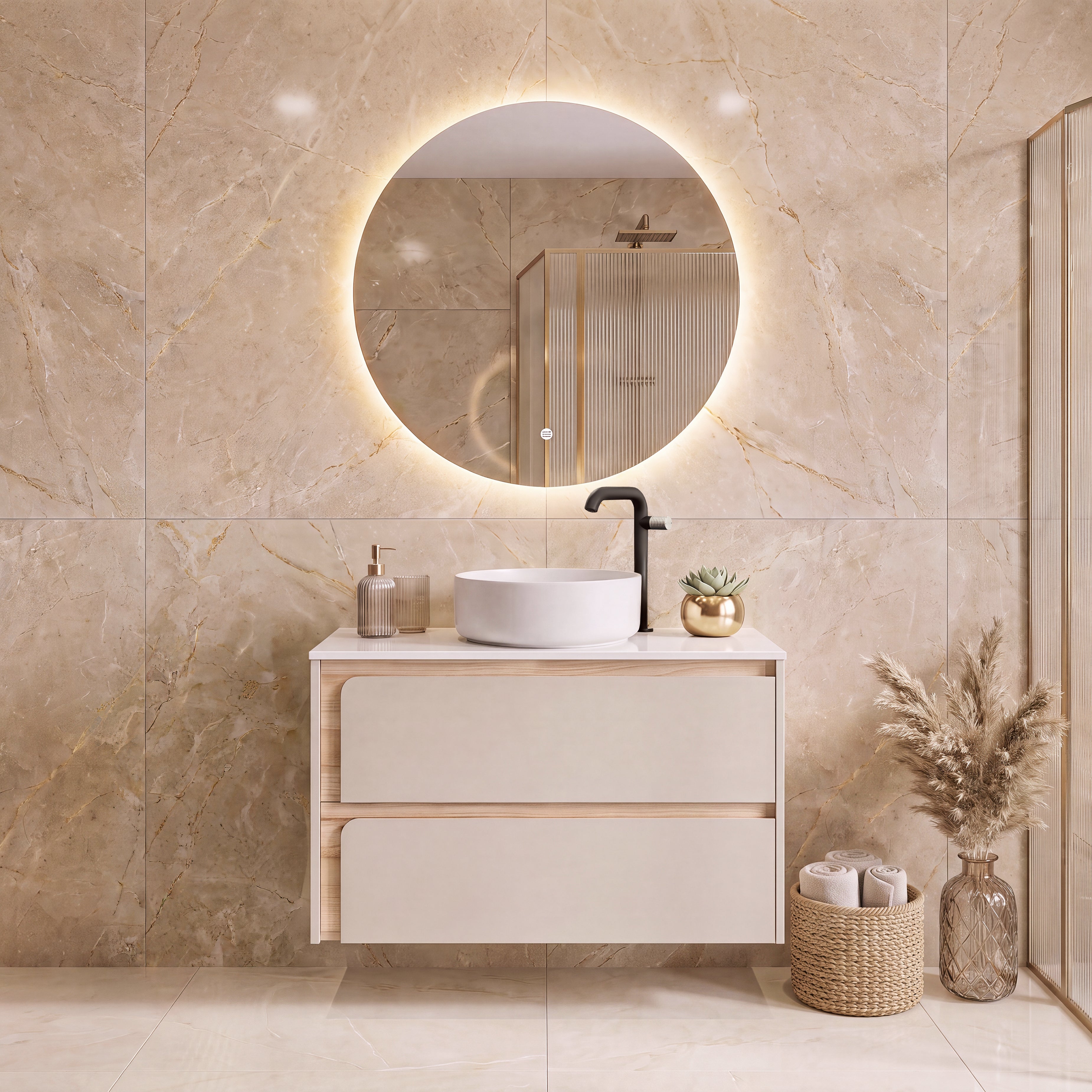 Indico 32" Vanity - Compatech Top & Vessel Sink