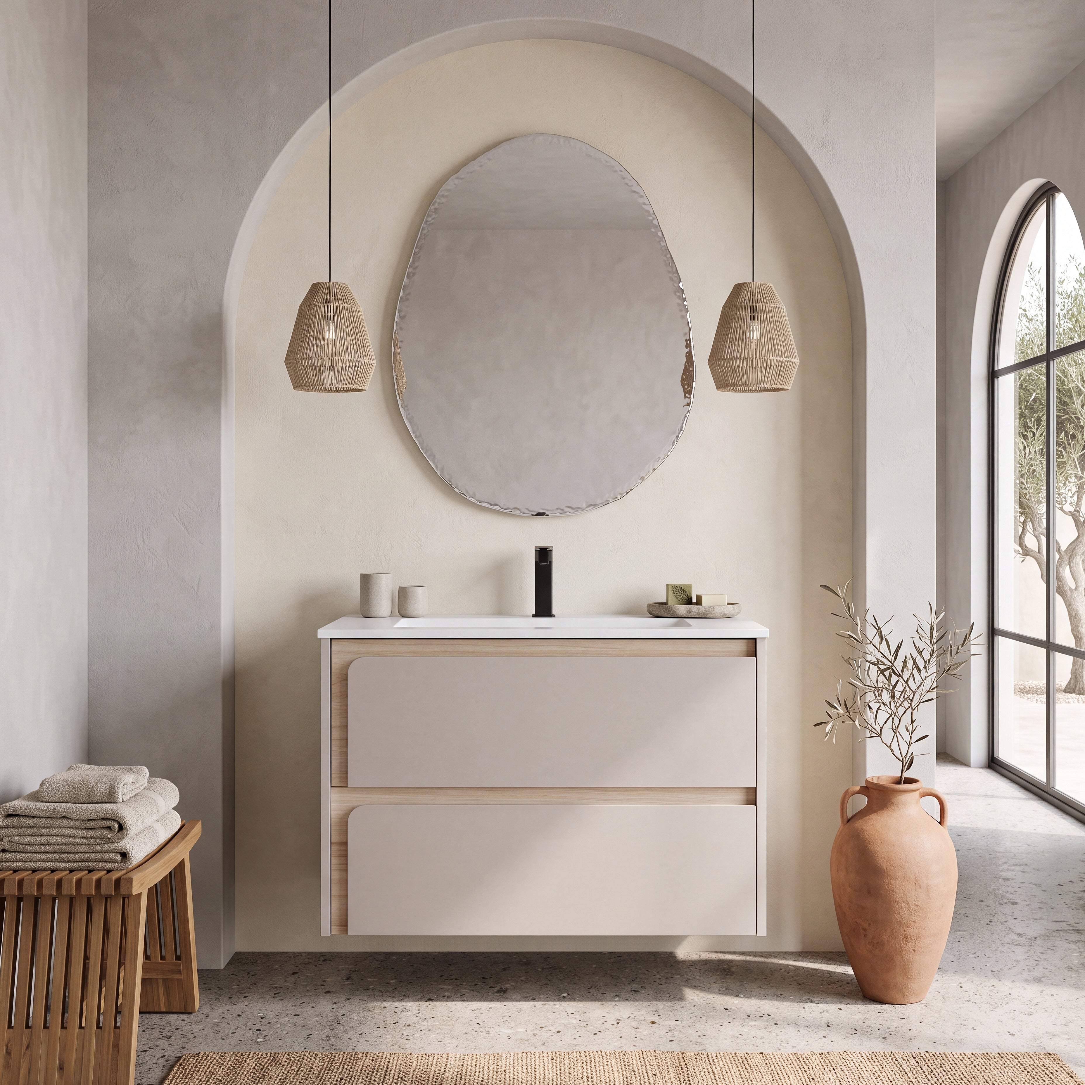 Indico 32" Vanity - Hasvik Mineral Basin