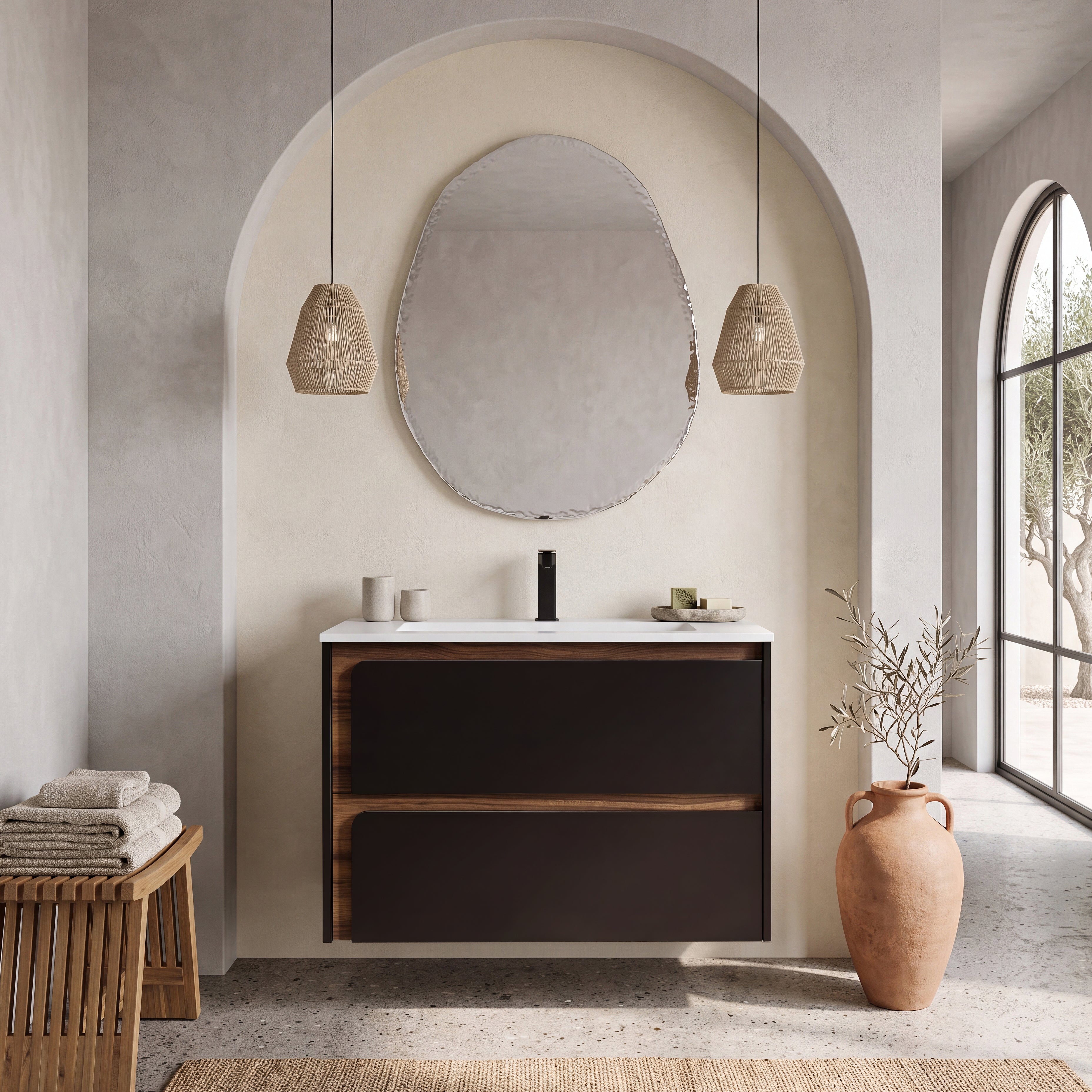 Indico 32" Vanity - Hasvik Mineral Basin