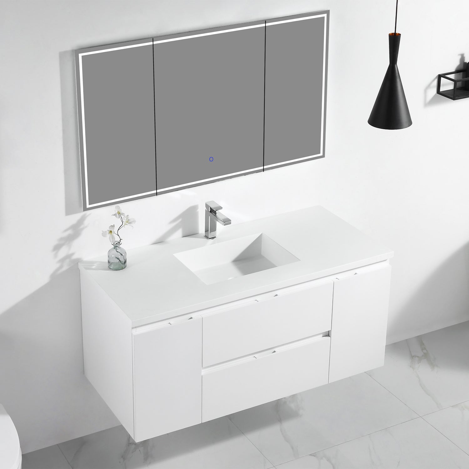 Logan 49" Vanity - Integrated Rectangular Top