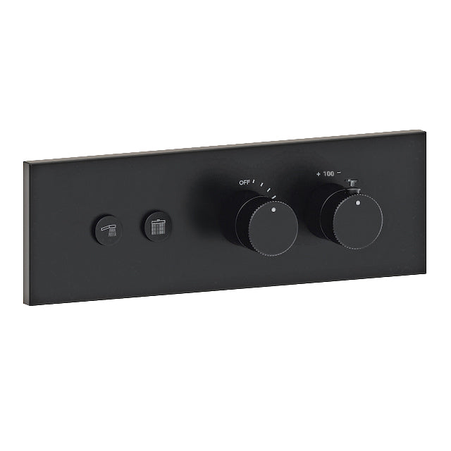 Linea Box 2-Way Horizontal Shower Kit - Square Shower Head and Hand Held